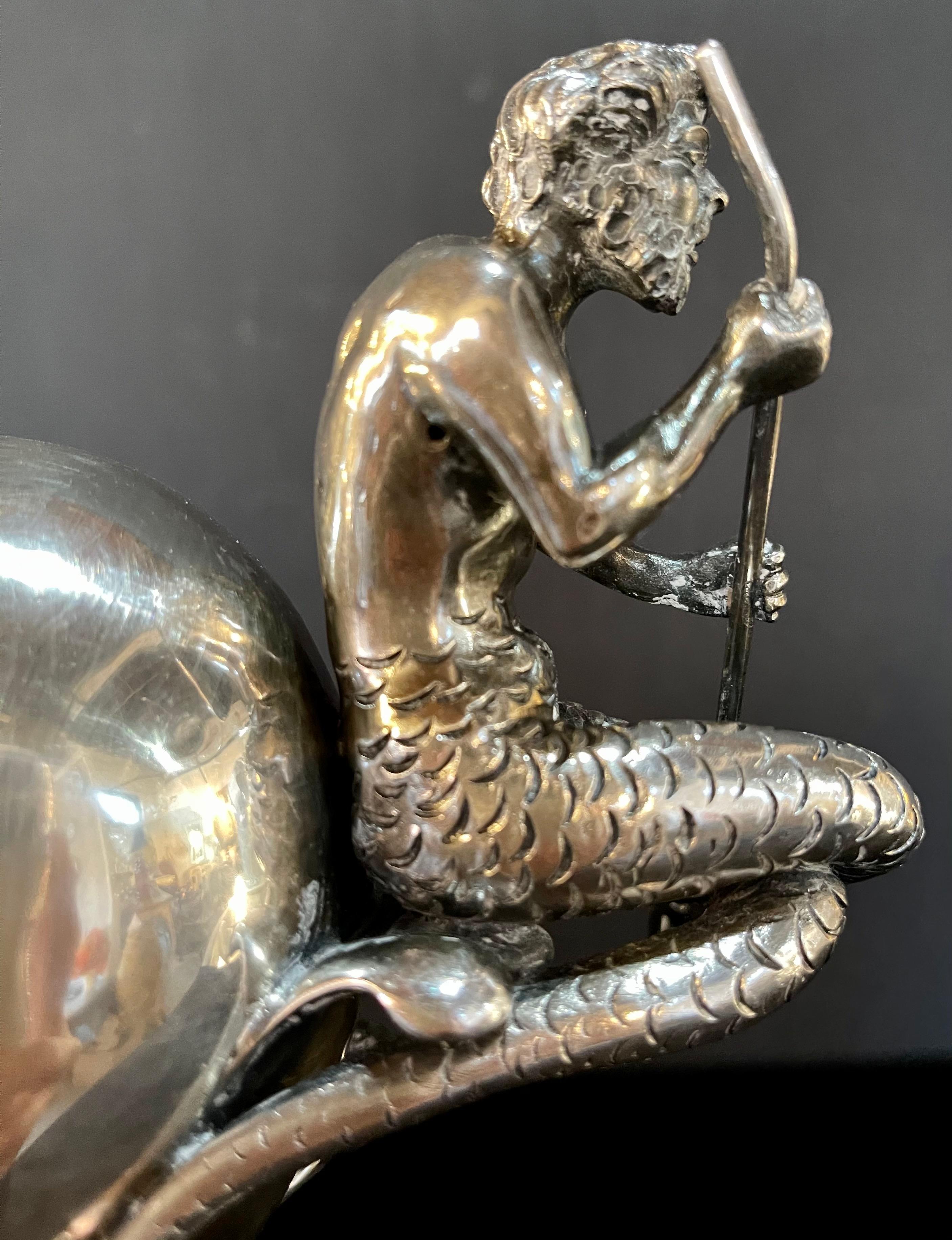 Italian Sterling Silver Figurial Centerpiece 88 Troy Ozs, Style of Buccellati 7