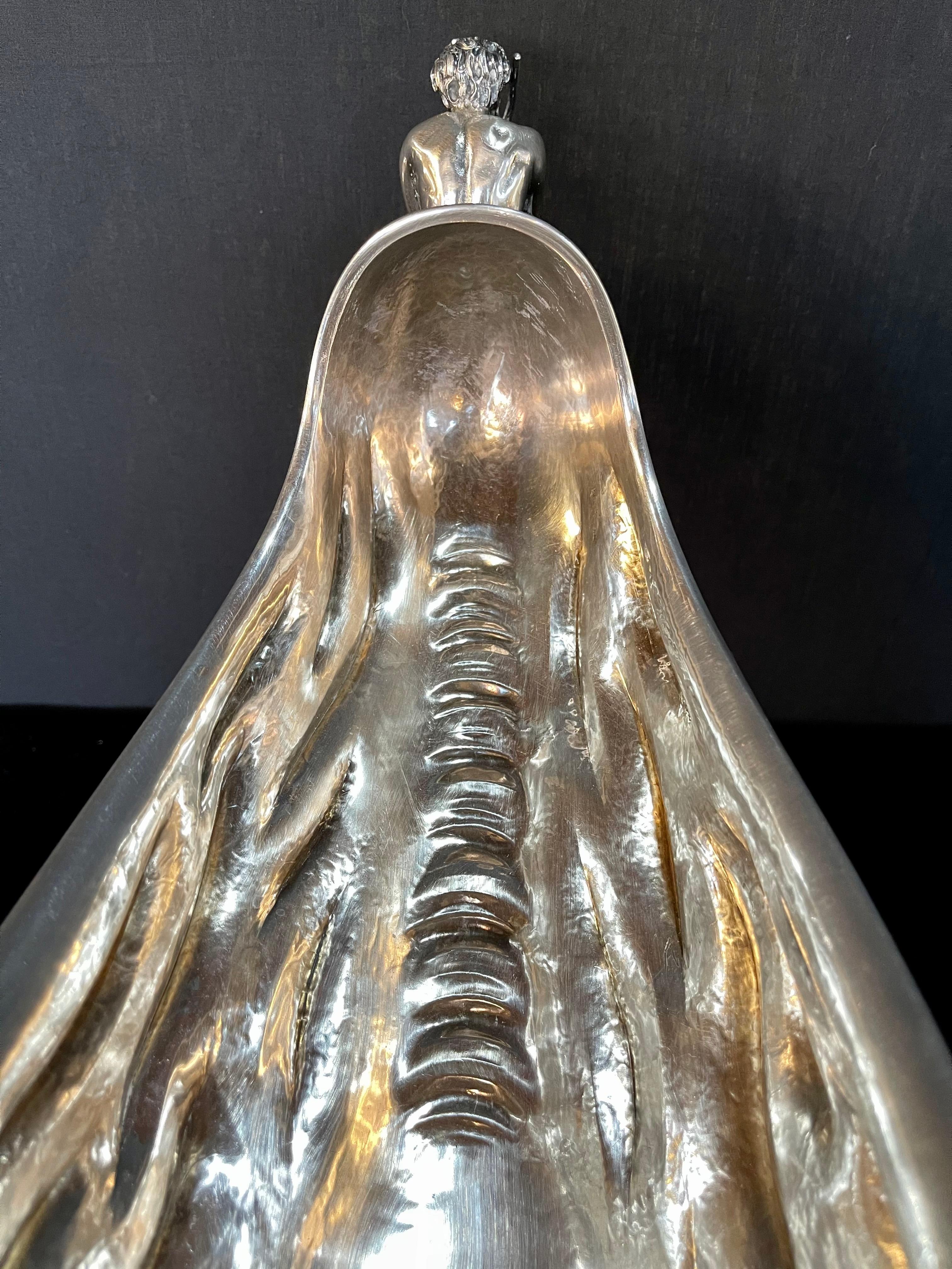 Italian Sterling Silver Figurial Centerpiece 88 Troy Ozs, Style of Buccellati 8