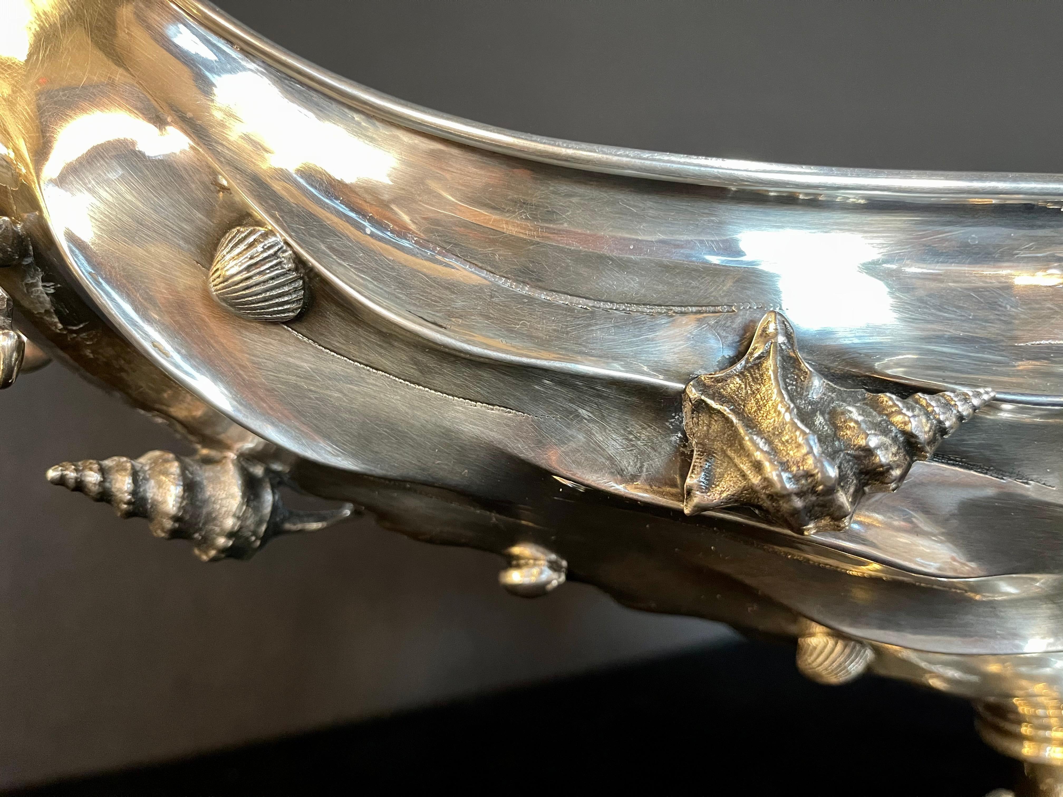 Italian Sterling Silver Figurial Centerpiece 88 Troy Ozs, Style of Buccellati 1