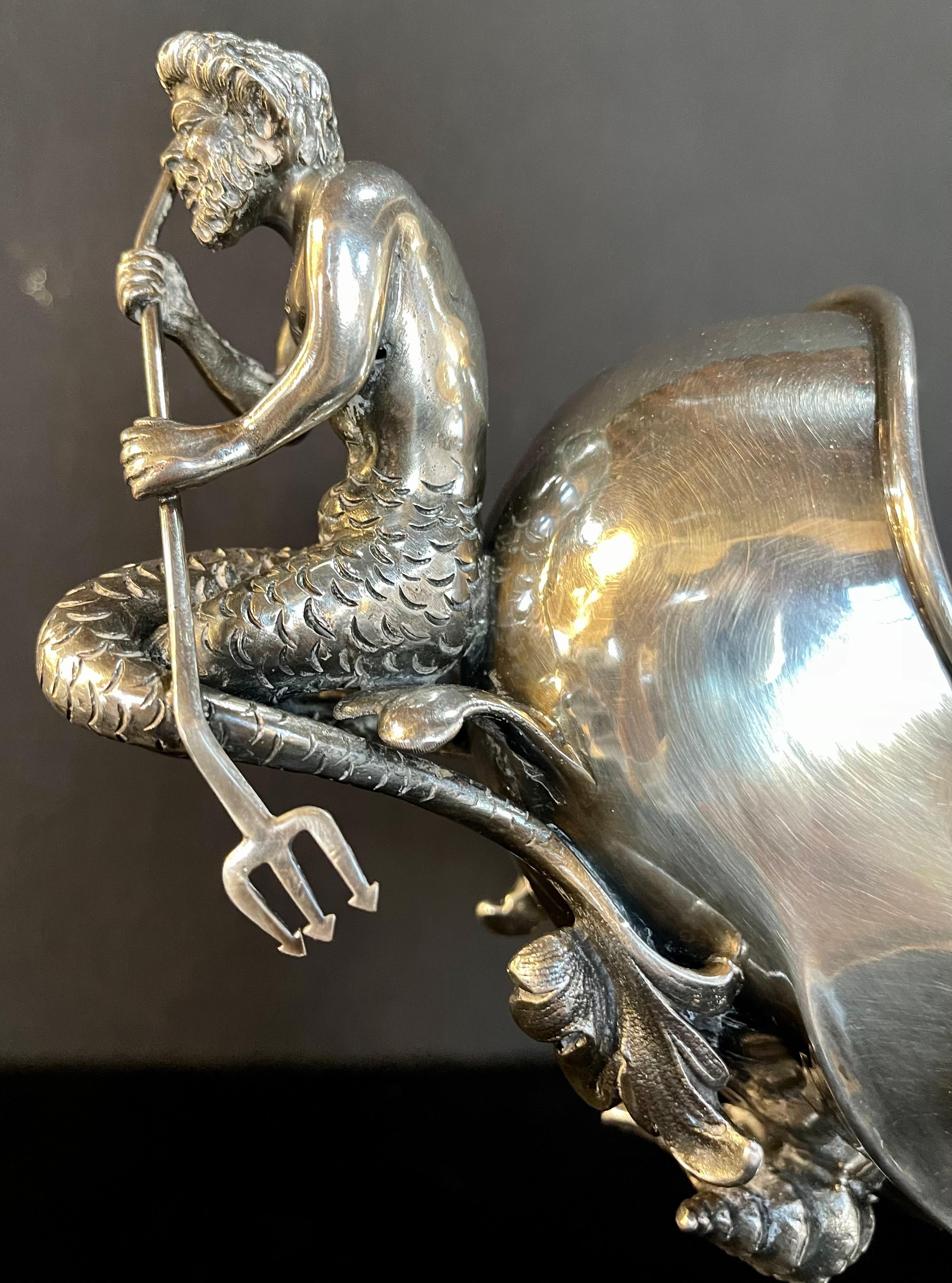 Italian Sterling Silver Figurial Centerpiece 88 Troy Ozs, Style of Buccellati 2