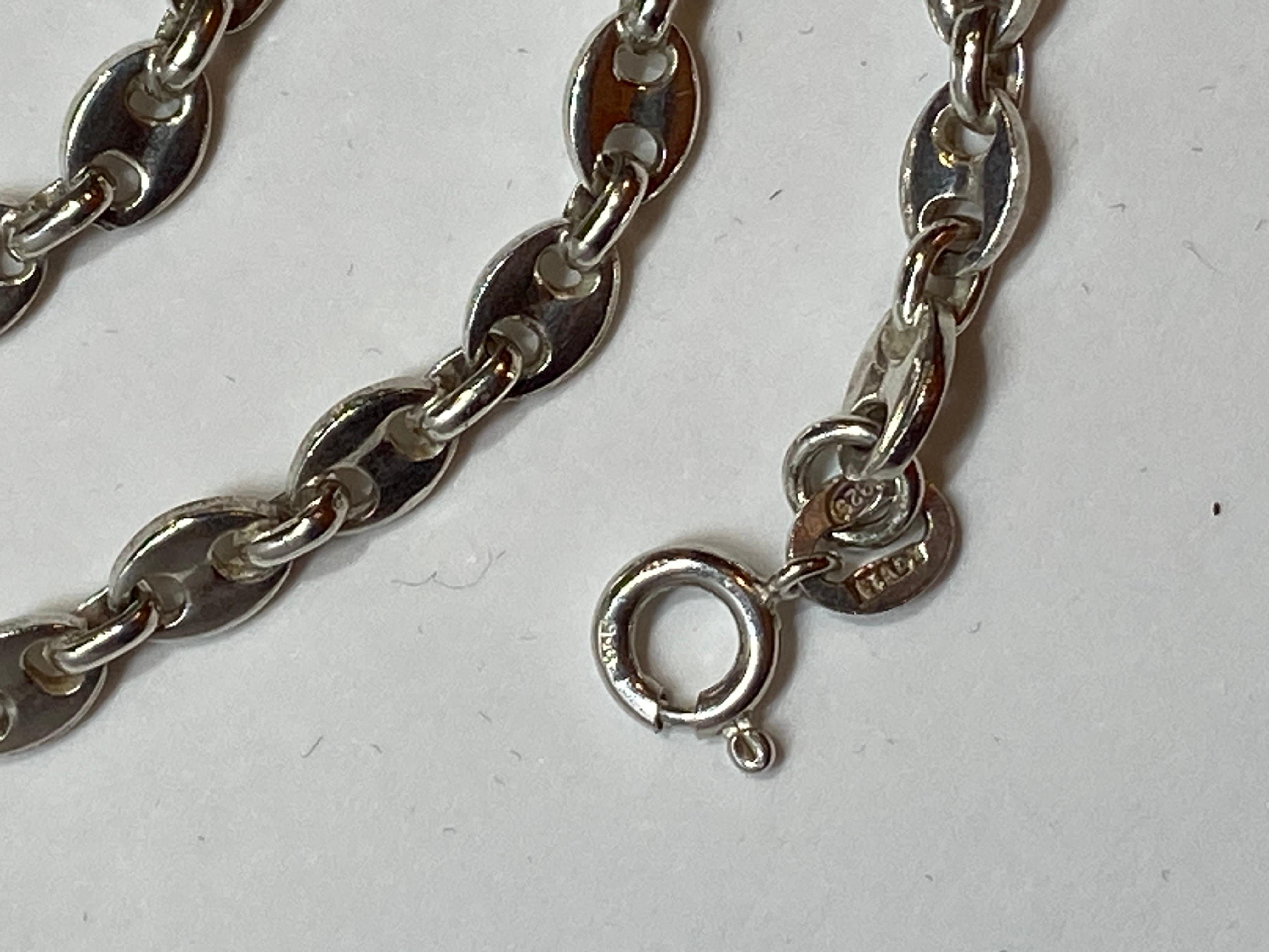 silver gucci link necklace