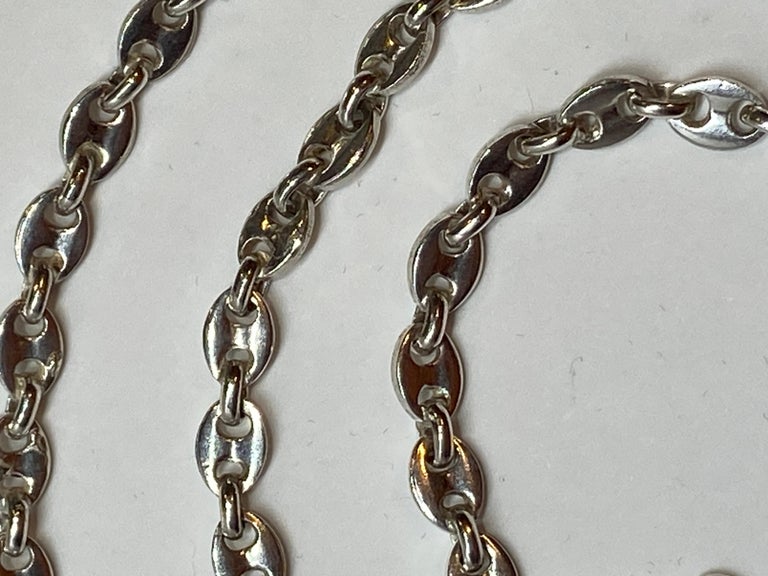 Italian Sterling Silver Gucci-Style Heavy Chain-Link Necklace