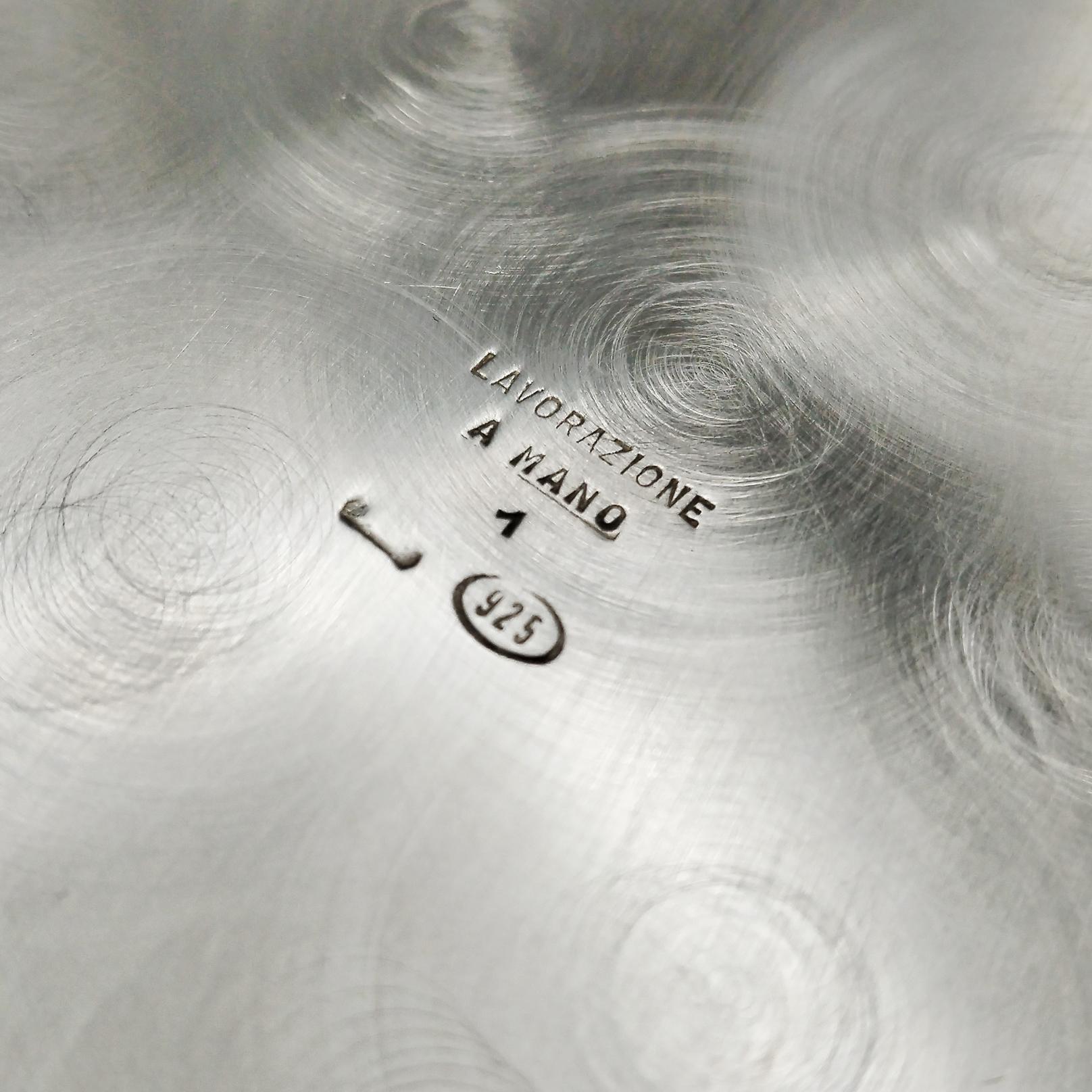 Caja decorativa de plata de ley italiana hecha a mano en venta 3