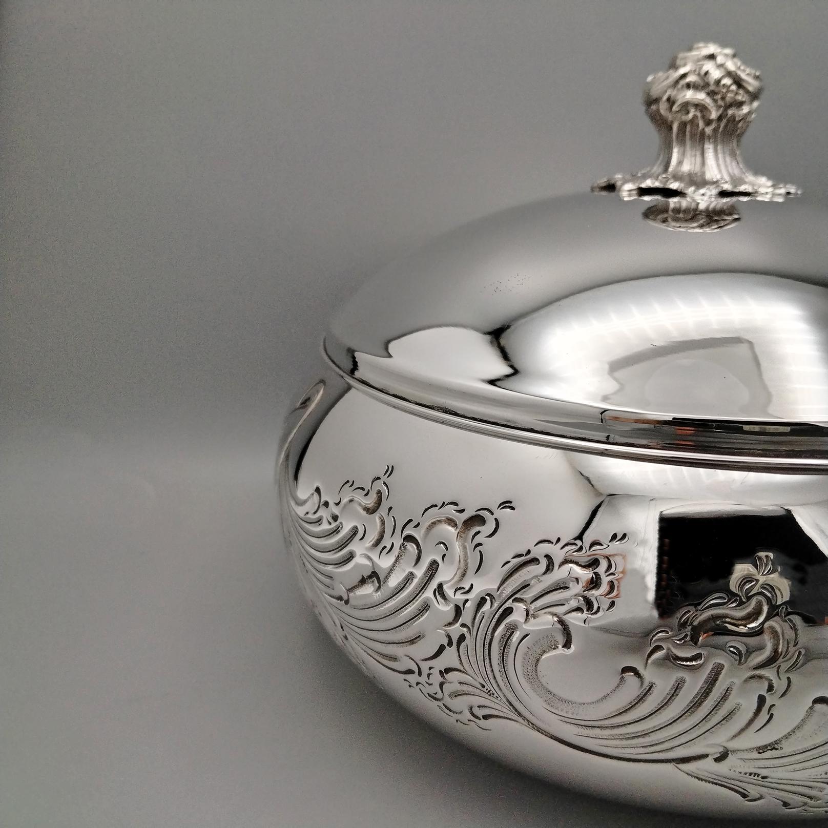 Caja decorativa de plata de ley italiana hecha a mano Otro en venta