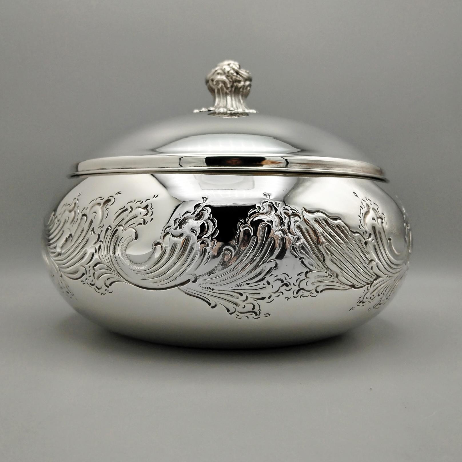 Caja decorativa de plata de ley italiana hecha a mano en Nuevo estado para la venta en VALENZA, IT
