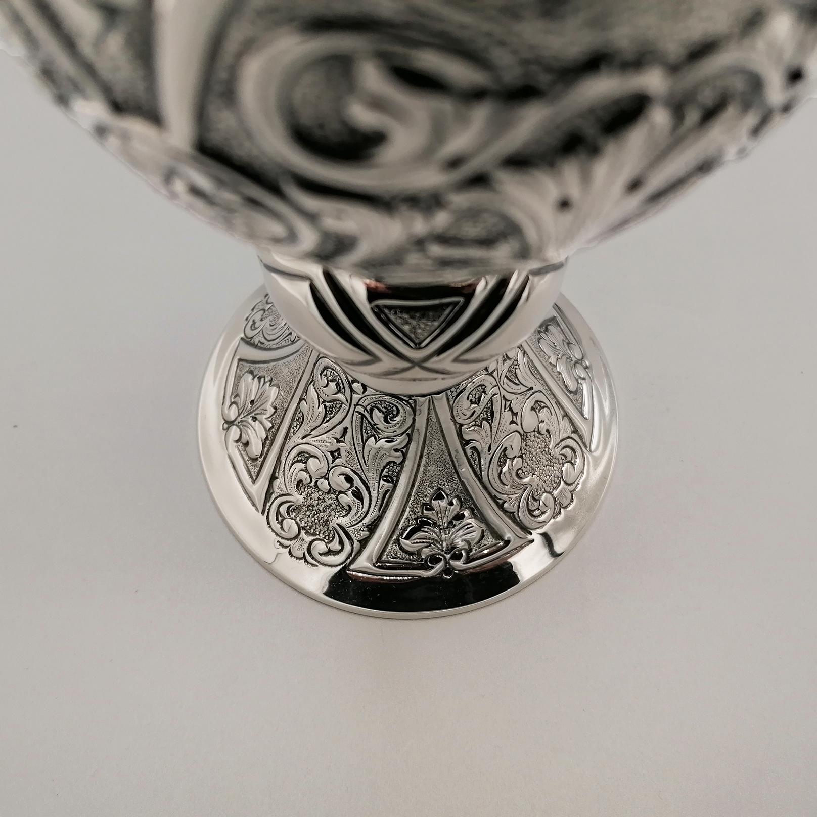 Italian Sterling Silver liturgical chalice For Sale 4