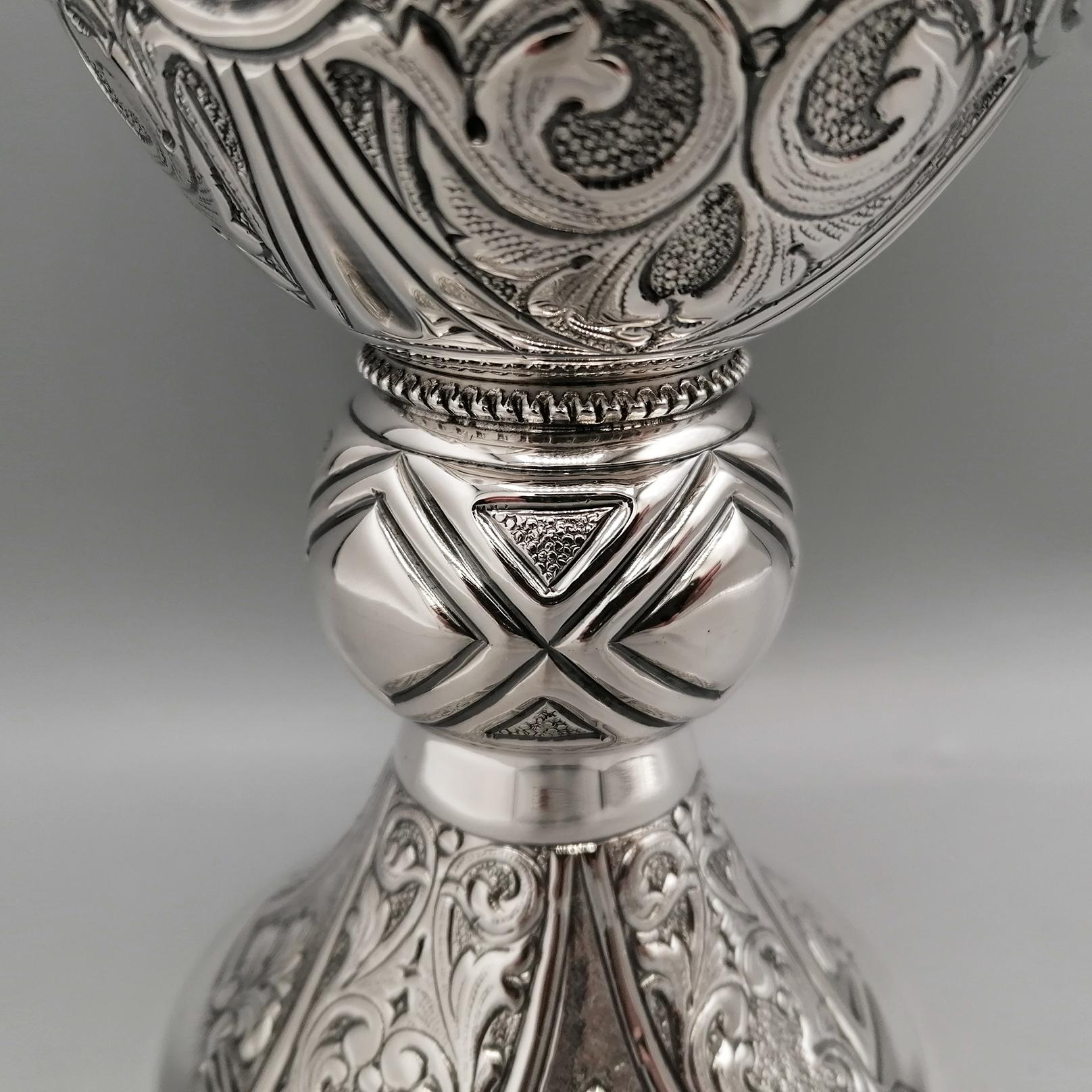 Italian Sterling Silver liturgical chalice For Sale 2