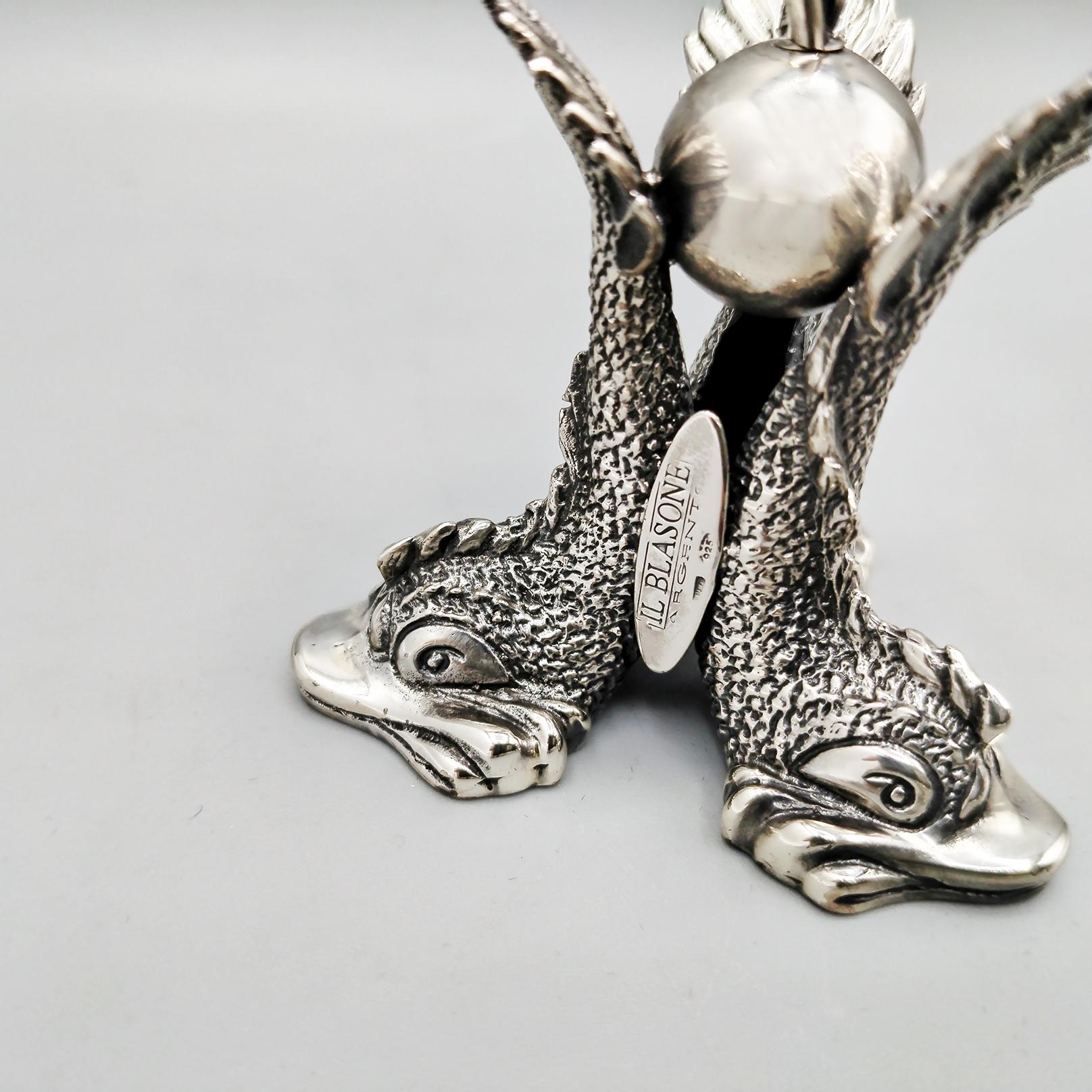 Italienischer Sterling Silber Maniküre Zubehör Ständer im Angebot 2