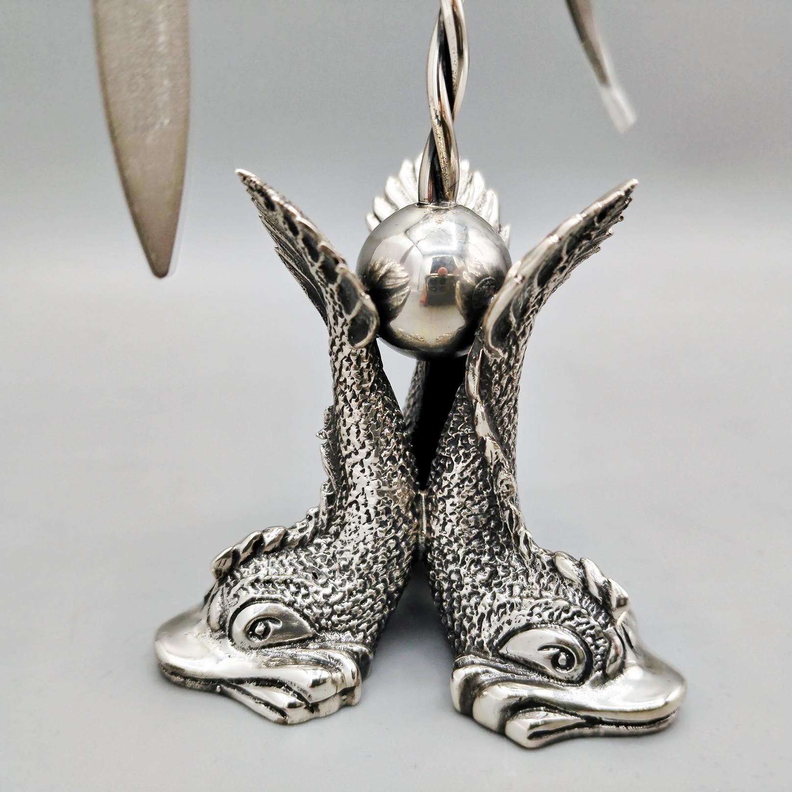 Italienischer Sterling Silber Maniküre Zubehör Ständer (Italian) im Angebot