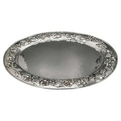 Italienisches Sterling Silber Oval Tablett 