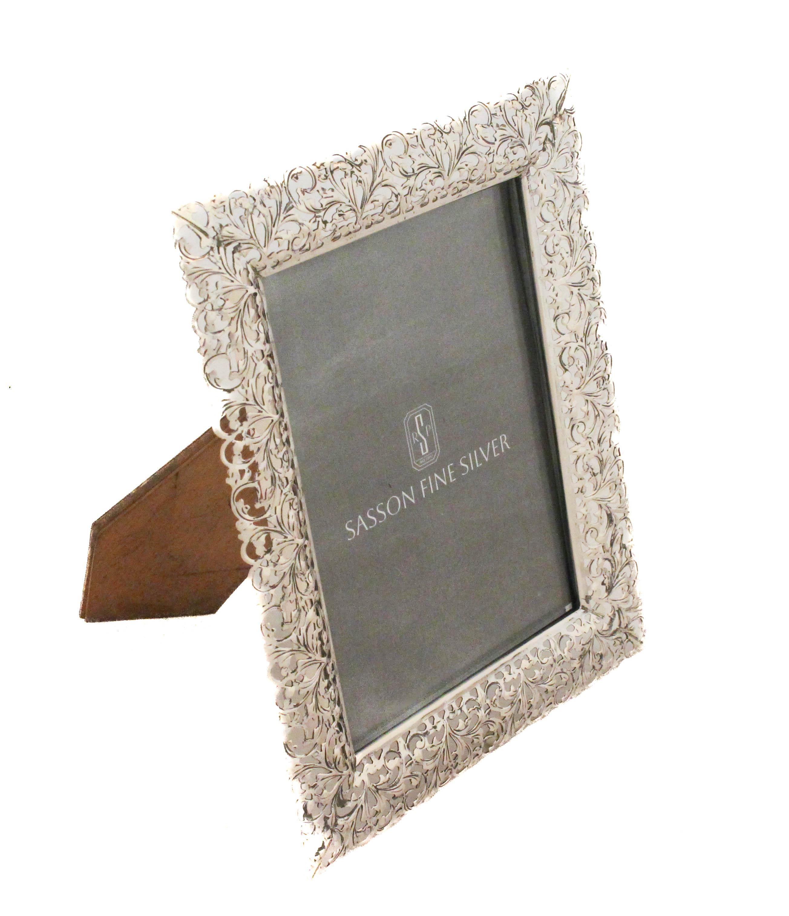 Italiano Cornice per quadri in argento sterling italiano in vendita