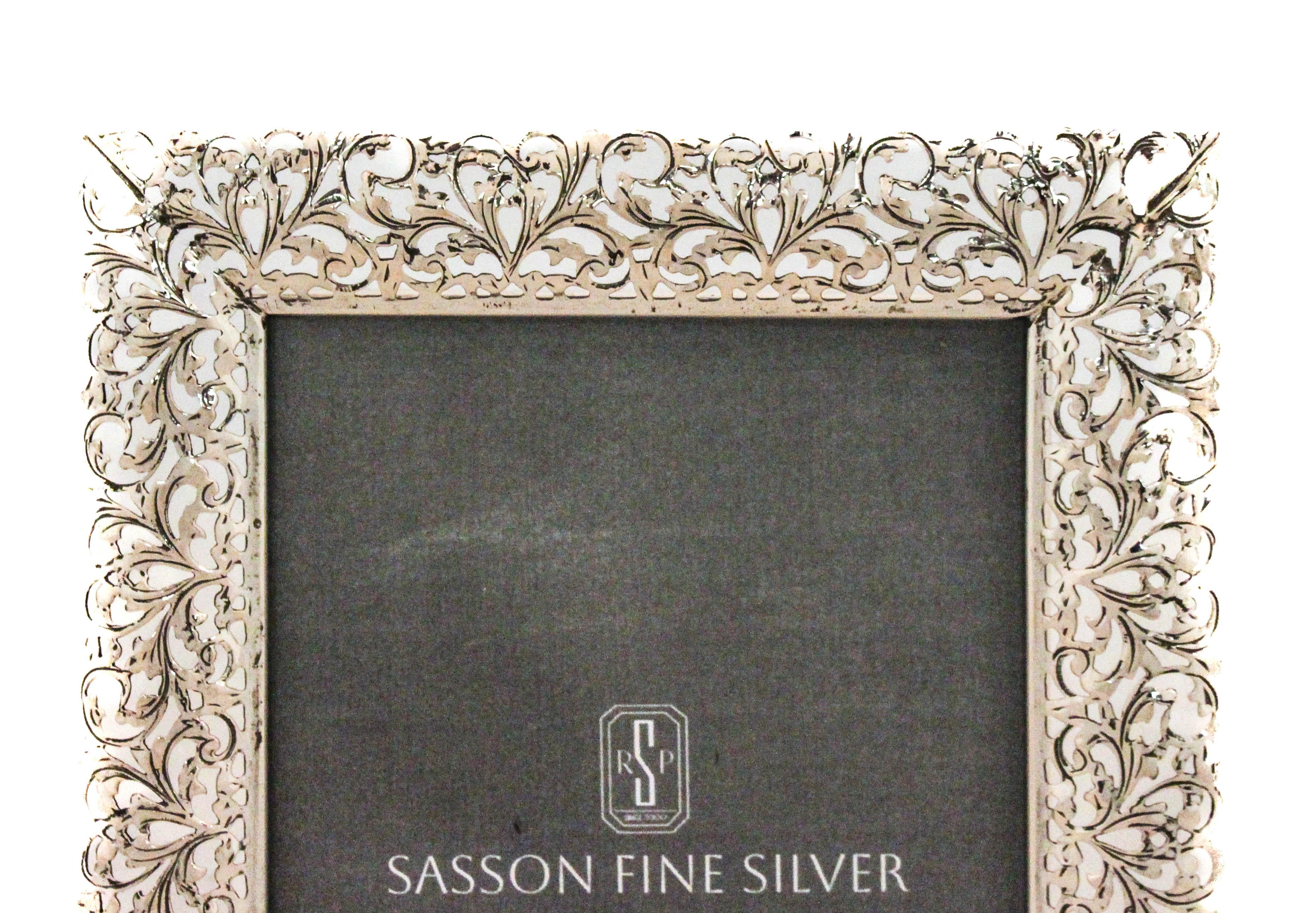 Metà XX secolo Cornice per quadri in argento sterling italiano in vendita