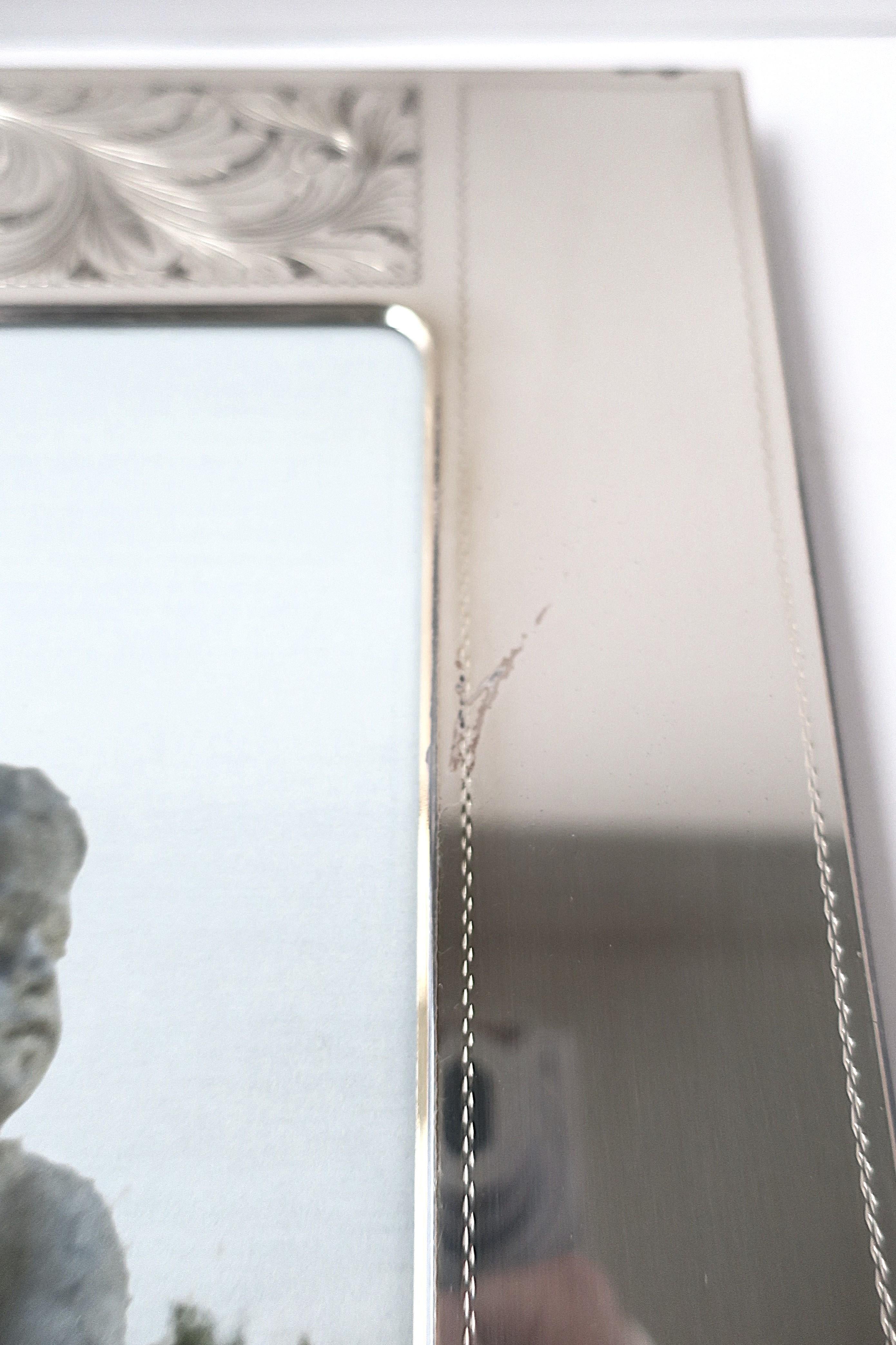 Italian Sterling Silver Picture Frame For Sale 5