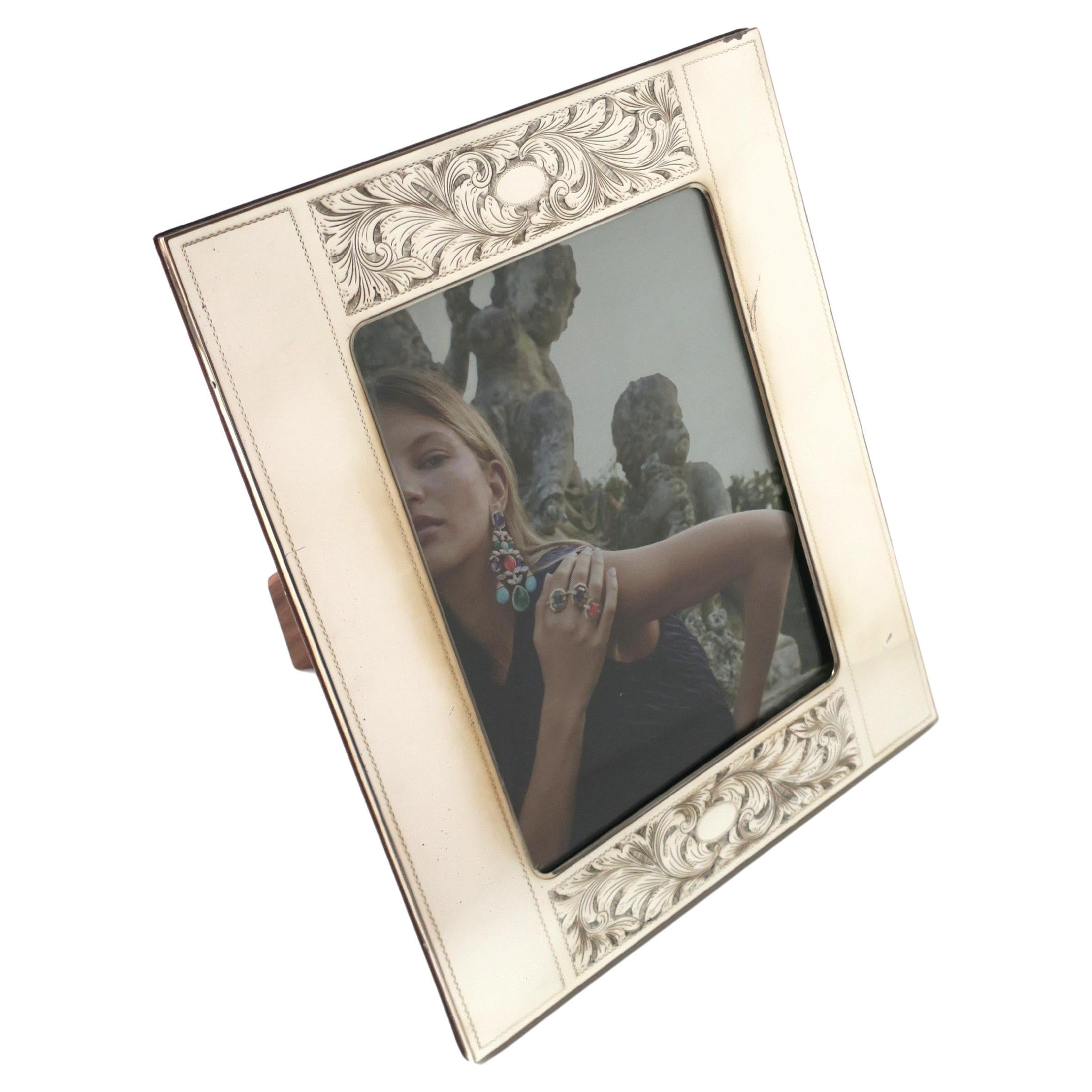 Italian Sterling Silver Picture Frame For Sale