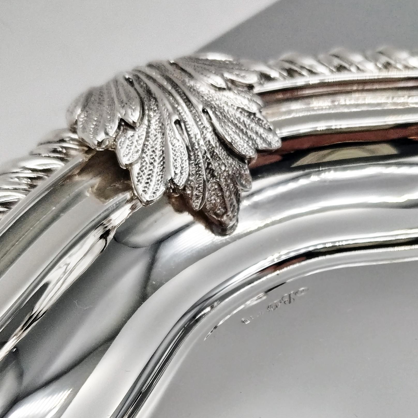 Saloir italien en argent sterling de style Queen Ann en vente 3