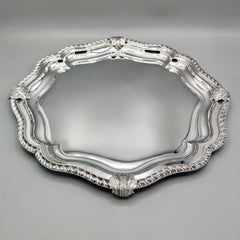 Italian Sterling Silver Queen Ann Style Salver