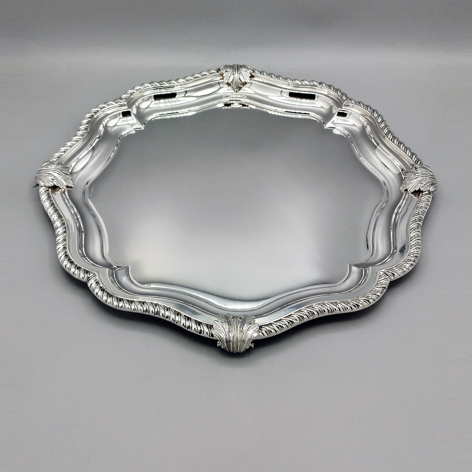 Queen Anne Saloir italien en argent sterling de style Queen Ann en vente