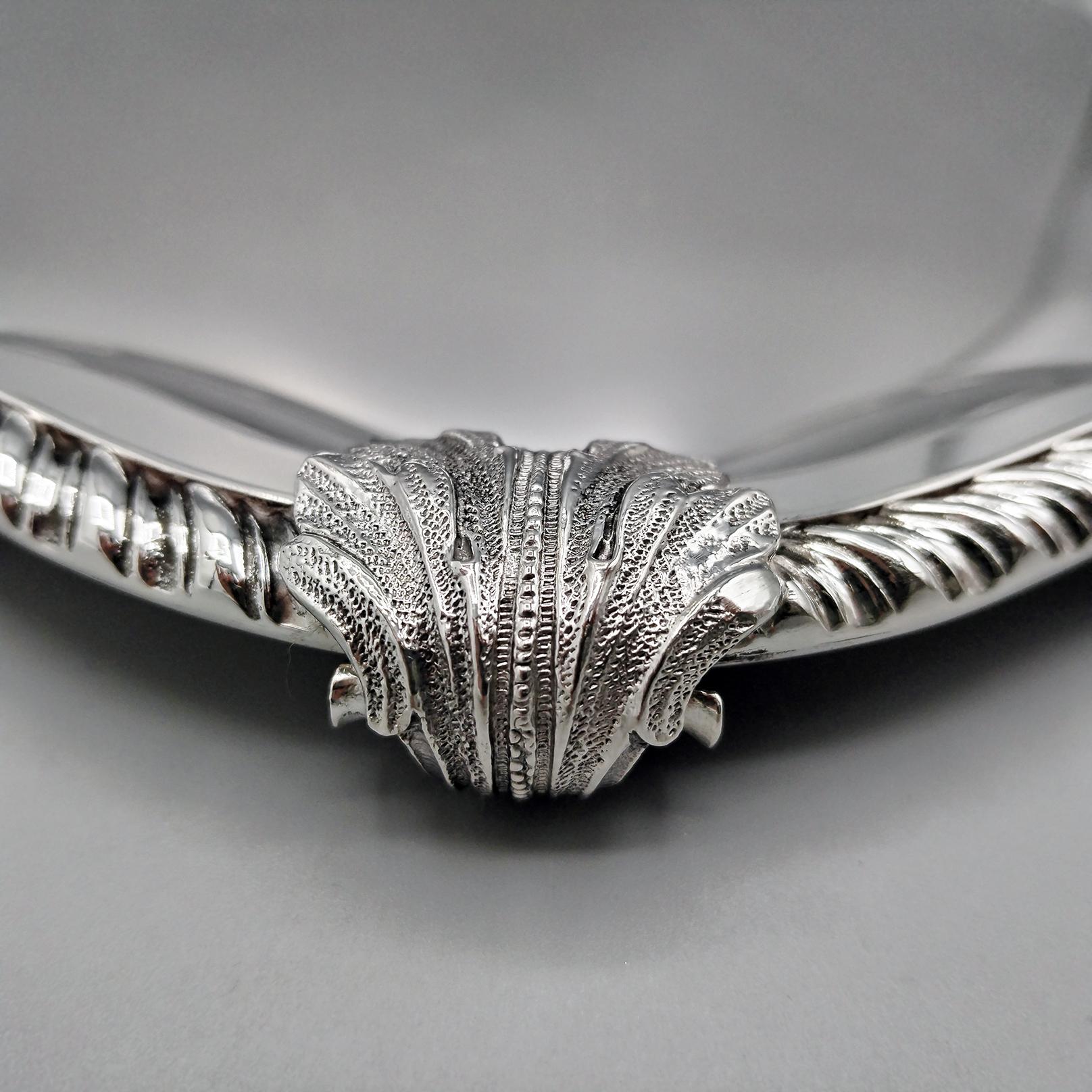 Saloir italien en argent sterling de style Queen Ann Neuf - En vente à VALENZA, IT