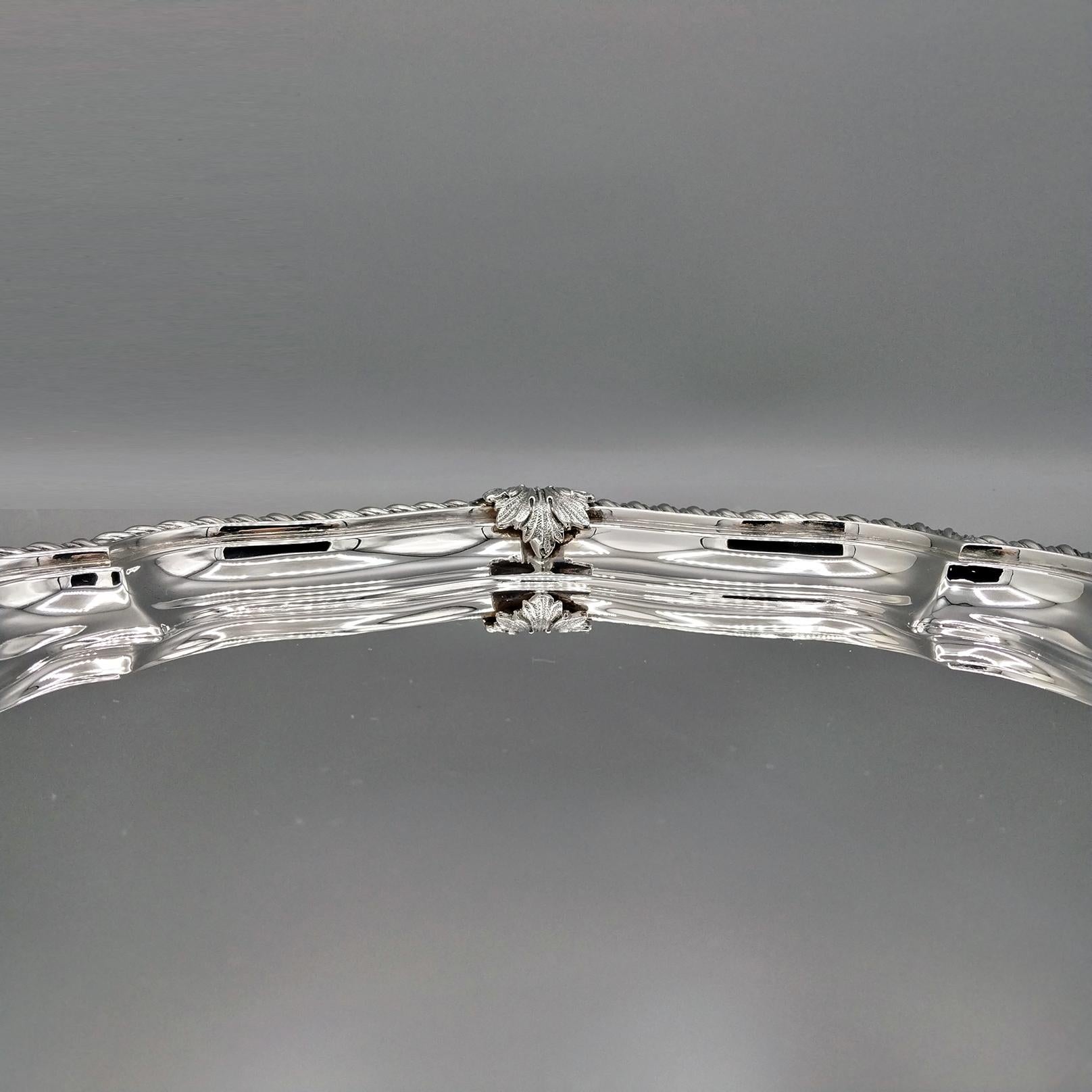 Argent sterling Saloir italien en argent sterling de style Queen Ann en vente
