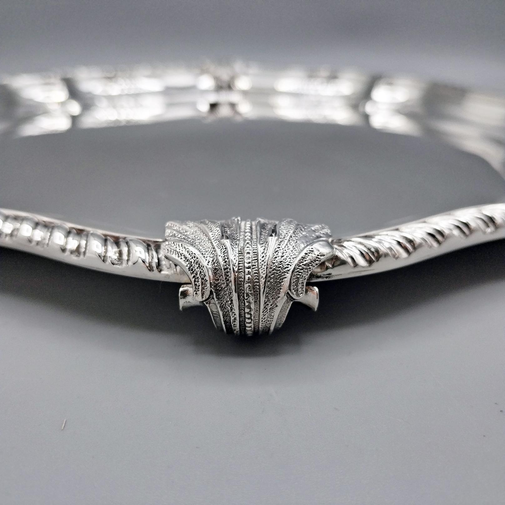 Saloir italien en argent sterling de style Queen Ann en vente 1