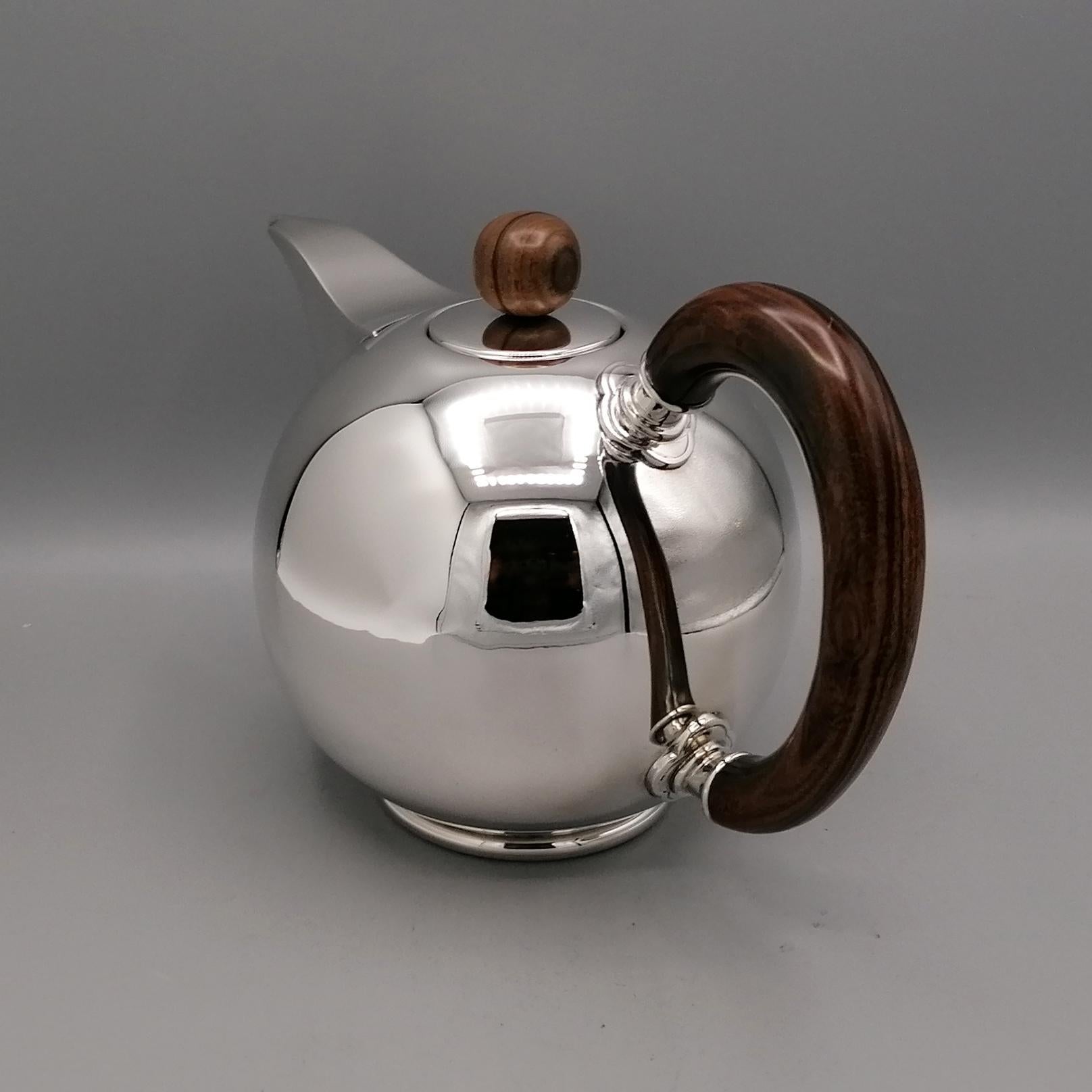 Italienisches Sterling Silber Teeset im minimalistischen und modernen Stil im Angebot 8