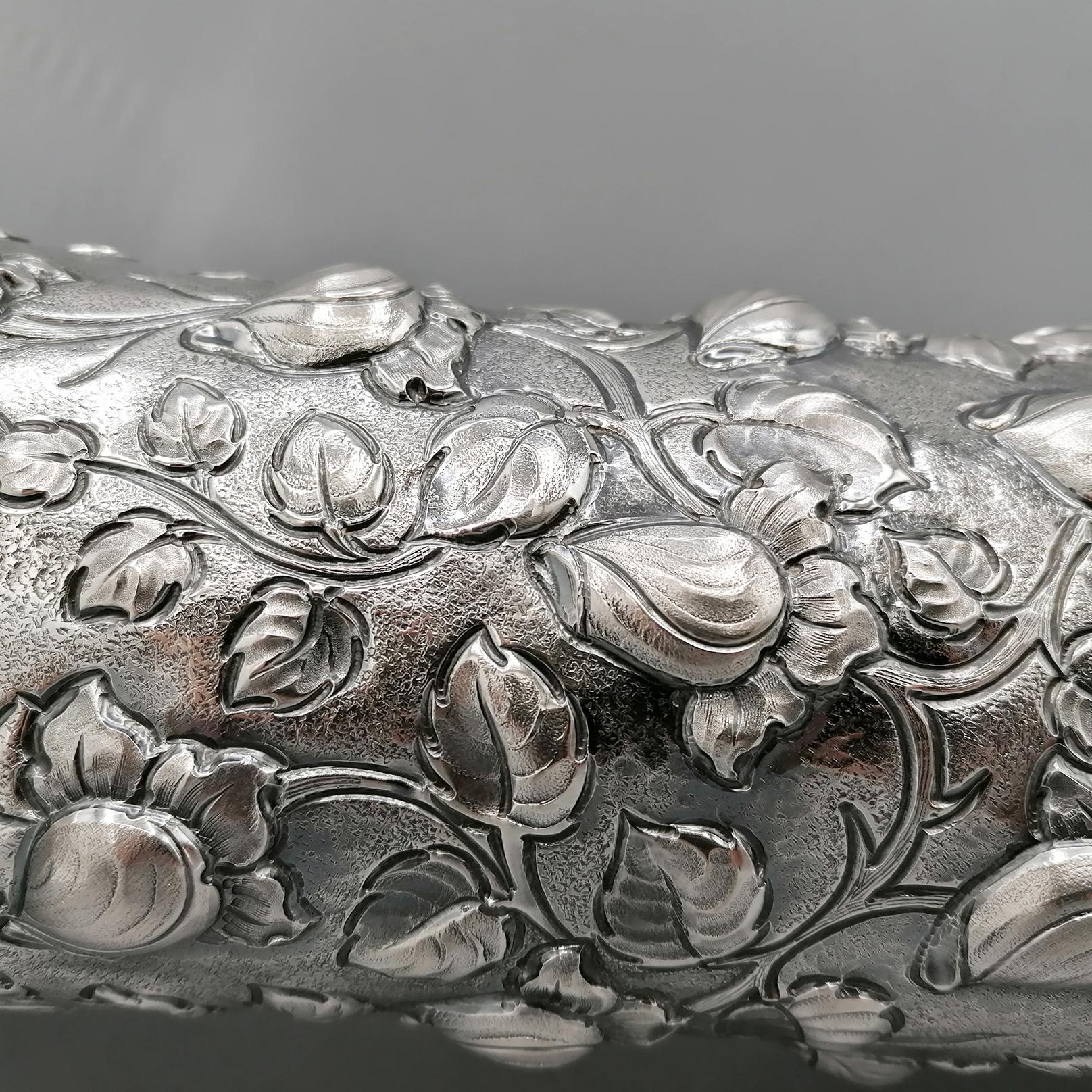 jarrón italiano de plata de ley en venta 4