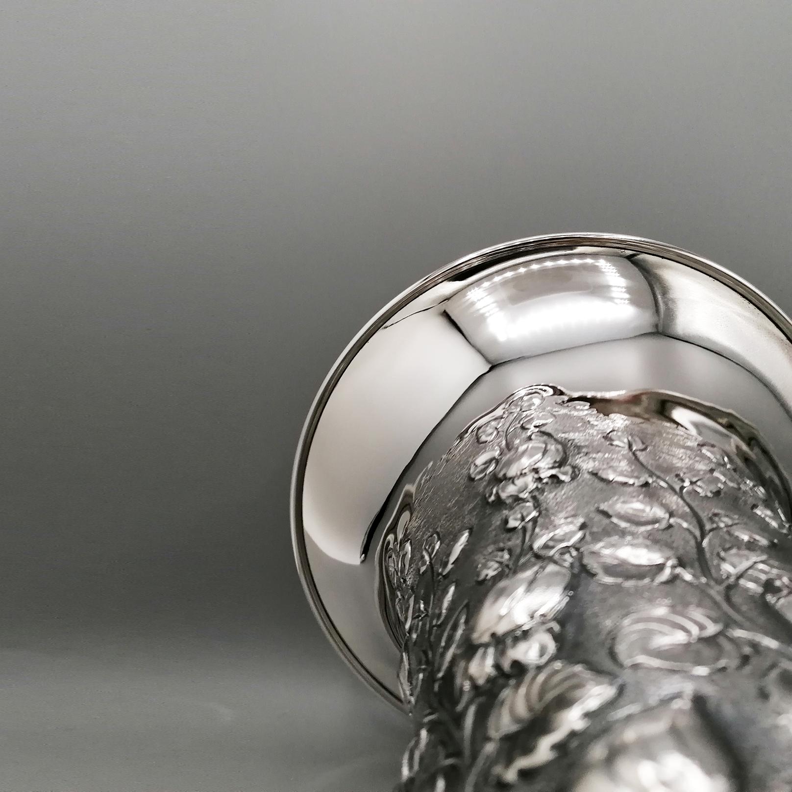 jarrón italiano de plata de ley en venta 5