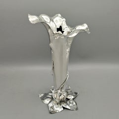 jarrón italiano de plata de ley