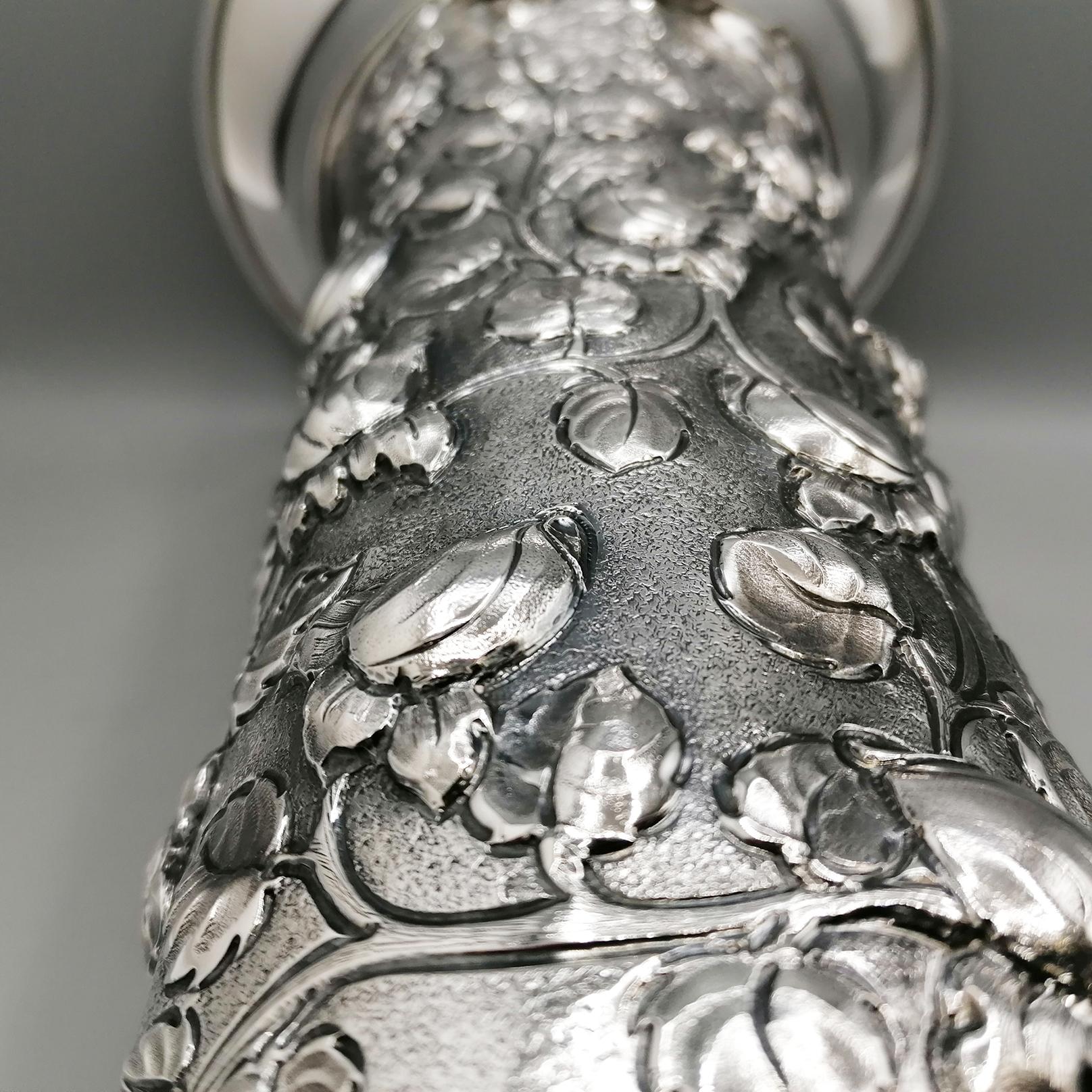 jarrón italiano de plata de ley en venta 1
