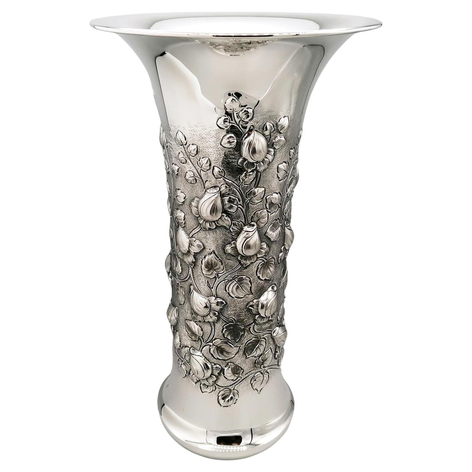 vase en argent sterling italien