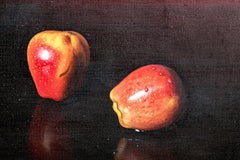 Natura morta italiana di P. Fortunato Italia, XX secolo Natura morta di mele Pittura ad olio