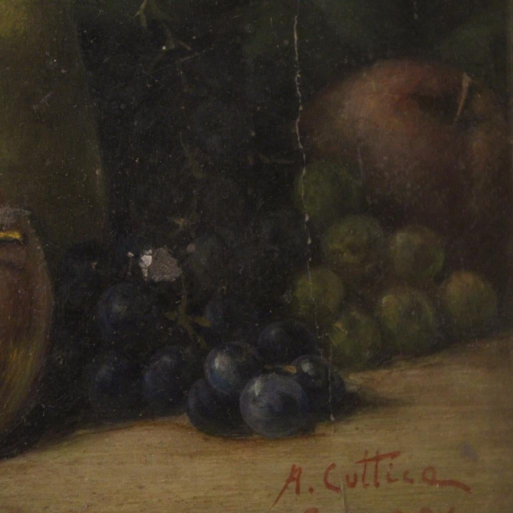 Italian Still Life Painting with Fruit, 20th Century For Sale 8