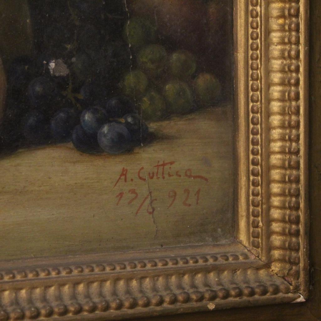 Italian Still Life Painting with Fruit, 20th Century In Good Condition For Sale In London, GB
