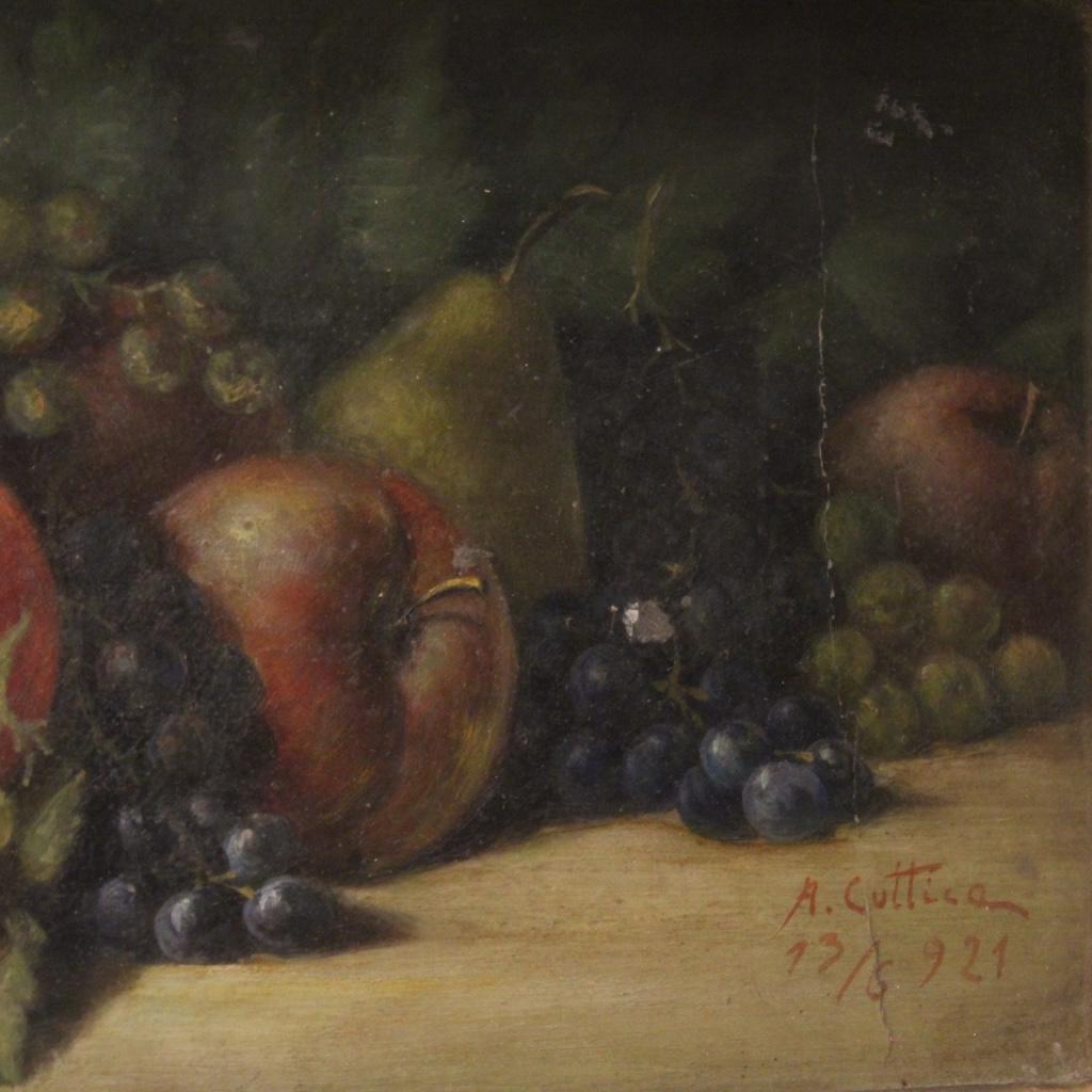 Italian Still Life Painting with Fruit, 20th Century For Sale 4