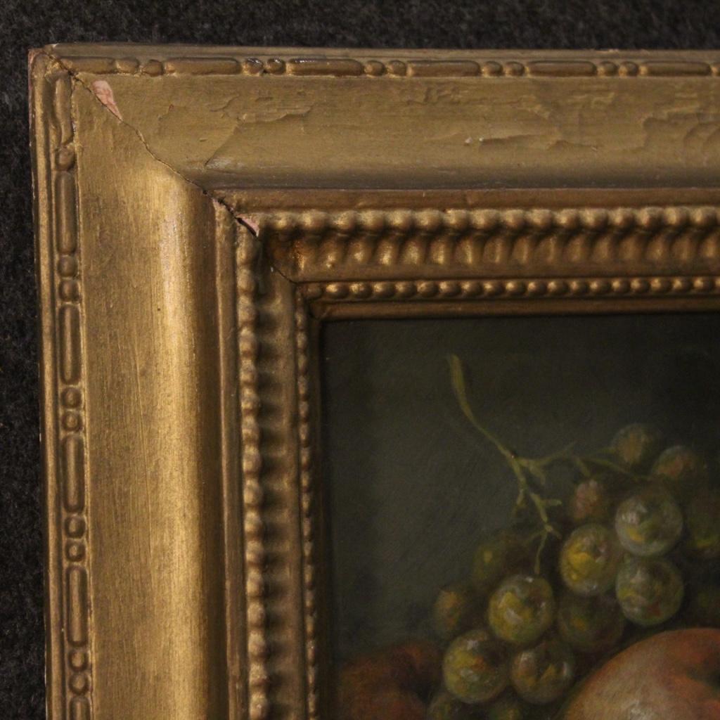 Italian Still Life Painting with Fruit, 20th Century For Sale 6