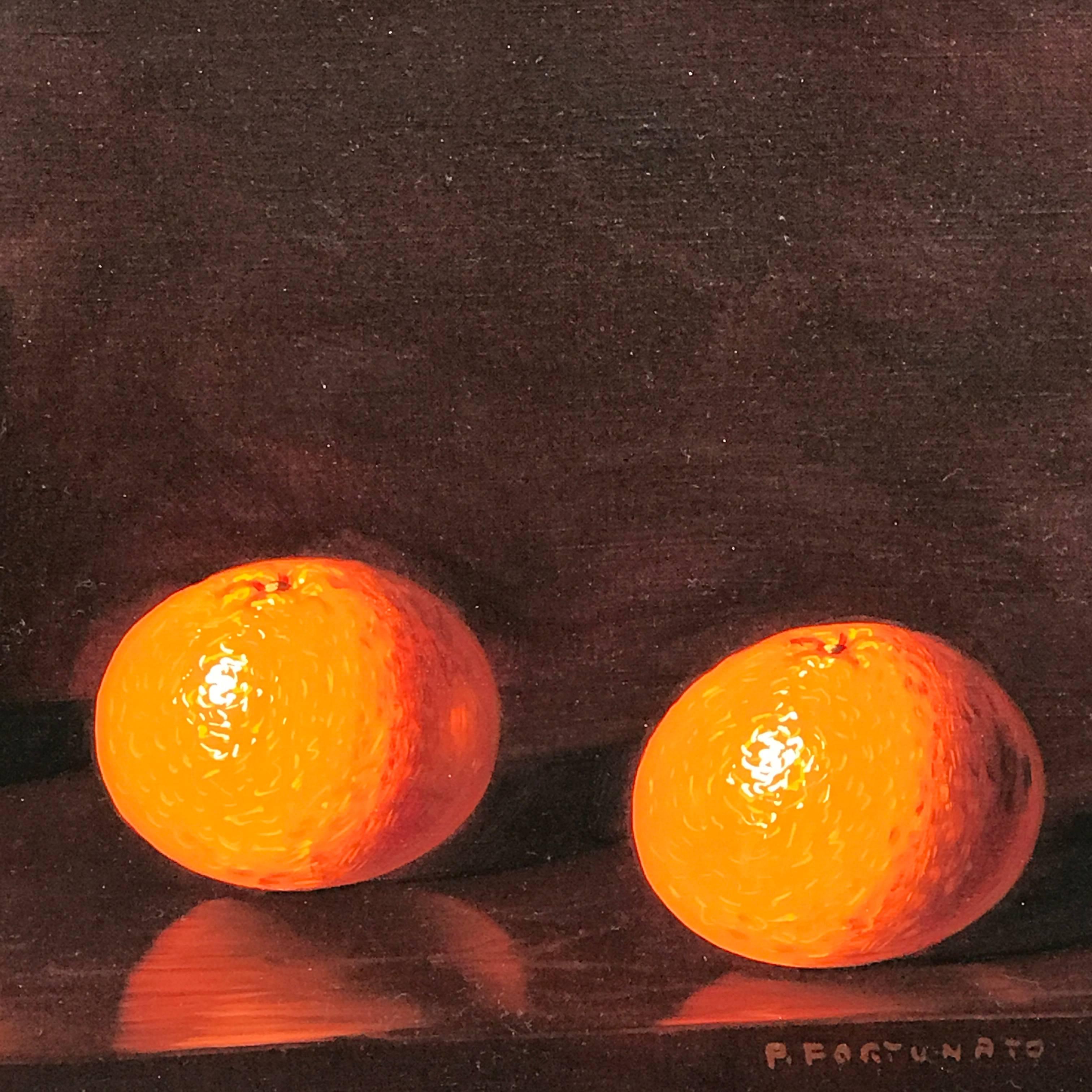 Italian Still Life Persimmons & Copper, by P. Fortunato 2