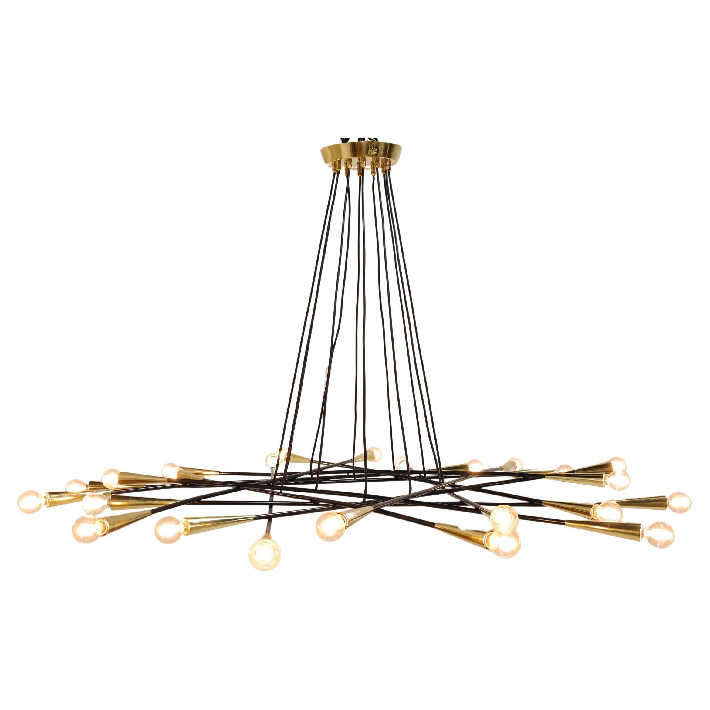 Italian Stilnovo Shanghai Chandelier, 24 Arm, 1960s