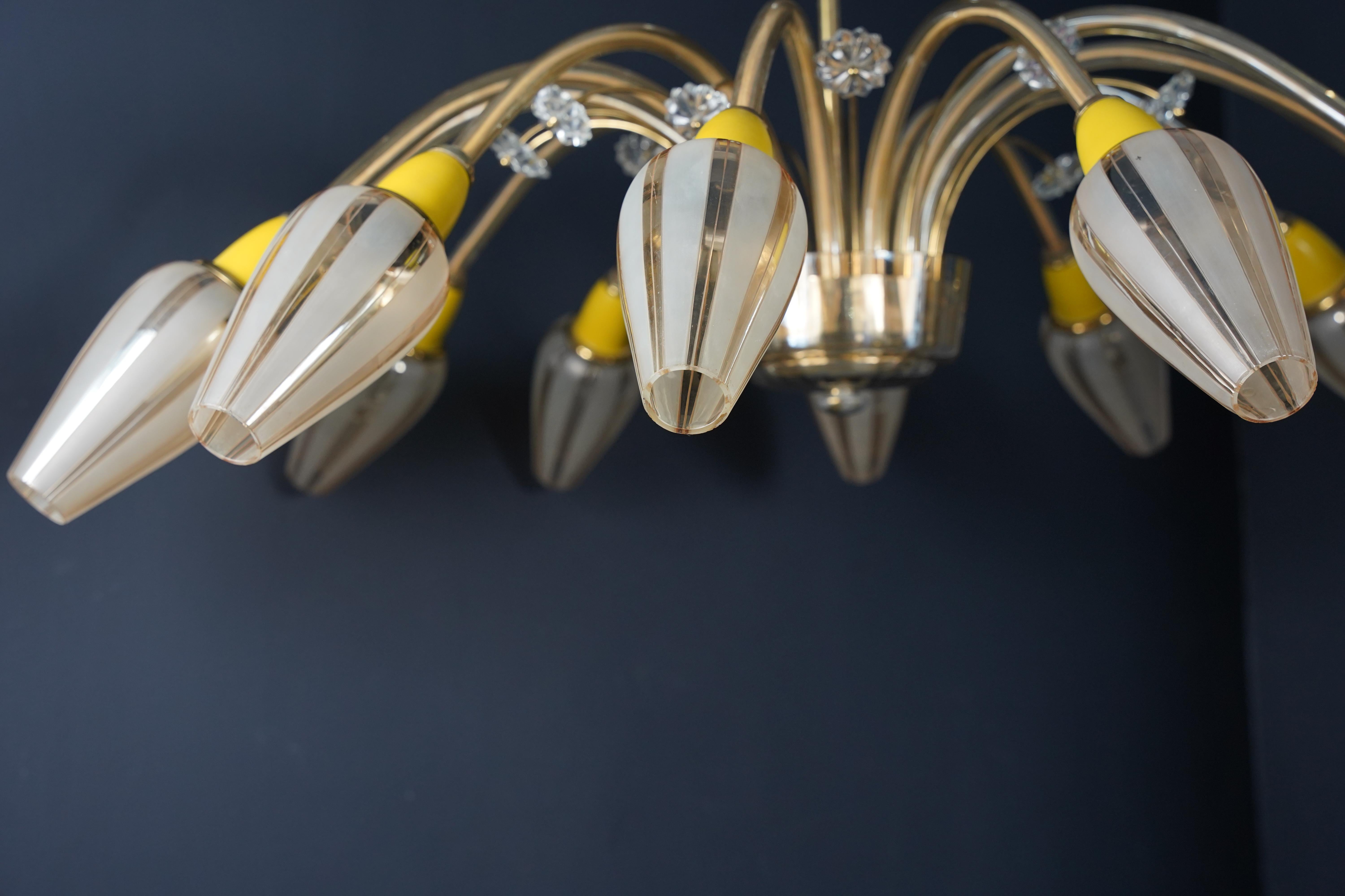 Lampadario italiano Stilnovo Sputnik, Italia, 1950 in vendita 2