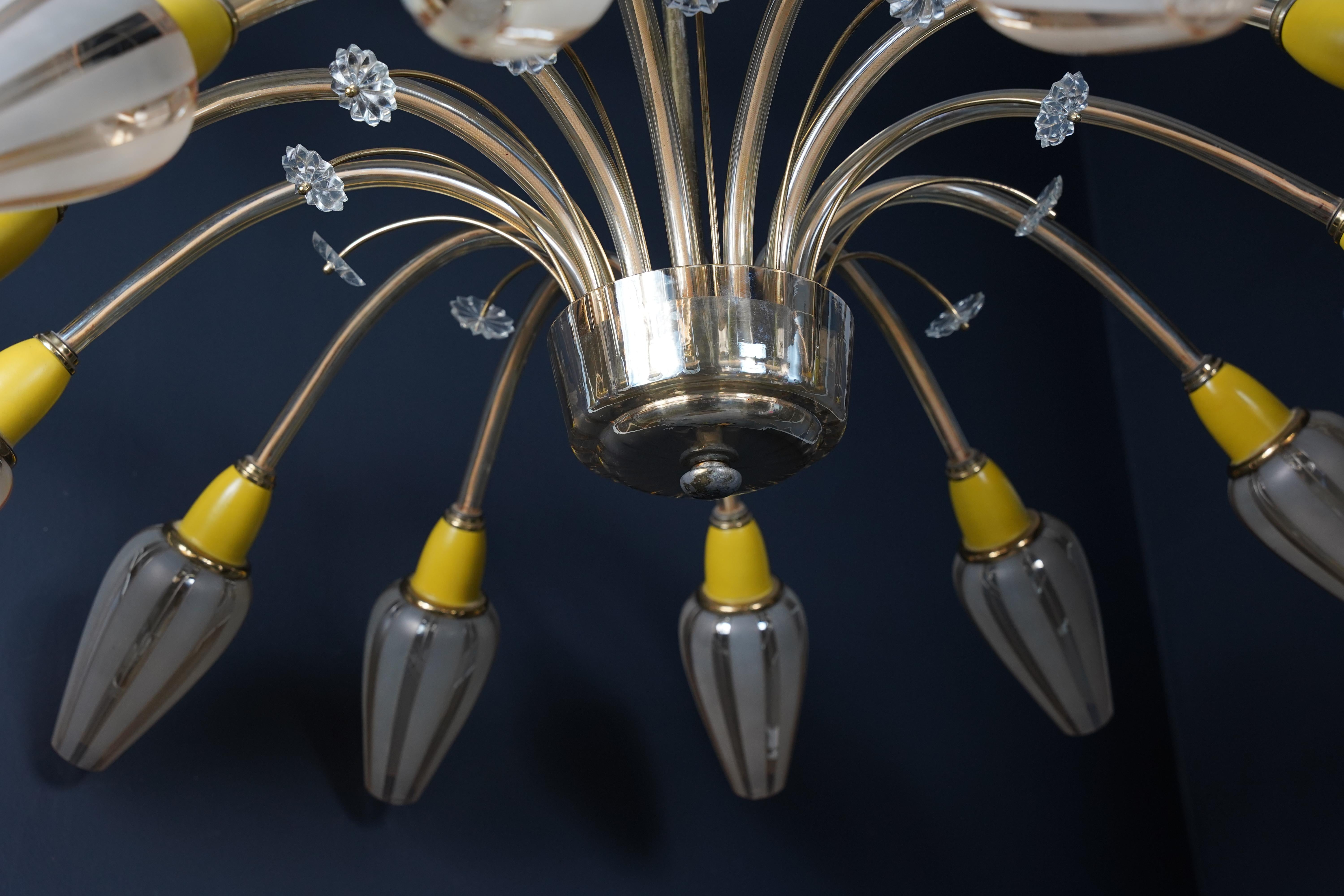 Lampadario italiano Stilnovo Sputnik, Italia, 1950 in vendita 3