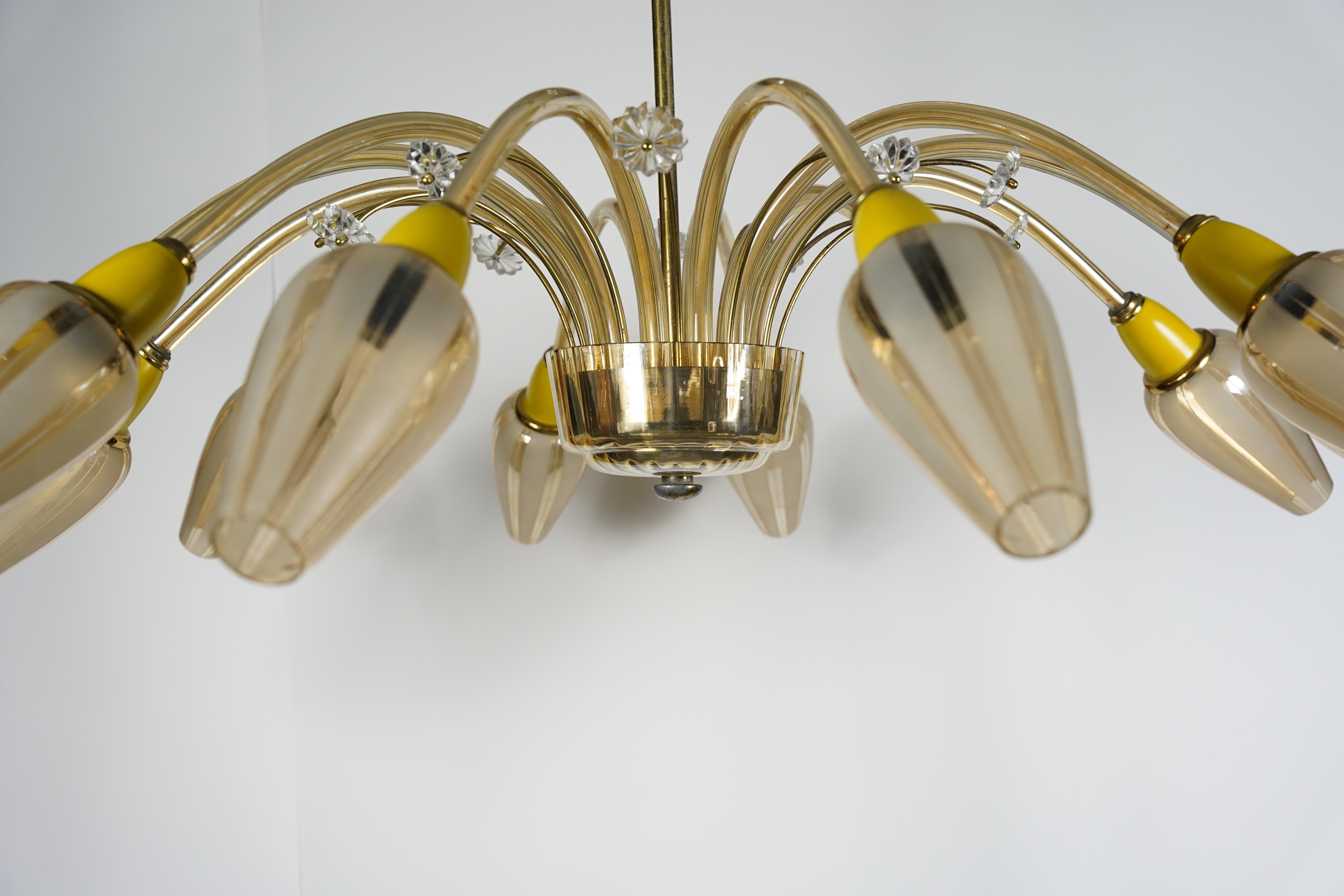 Lampadario italiano Stilnovo Sputnik, Italia, 1950 in vendita 5