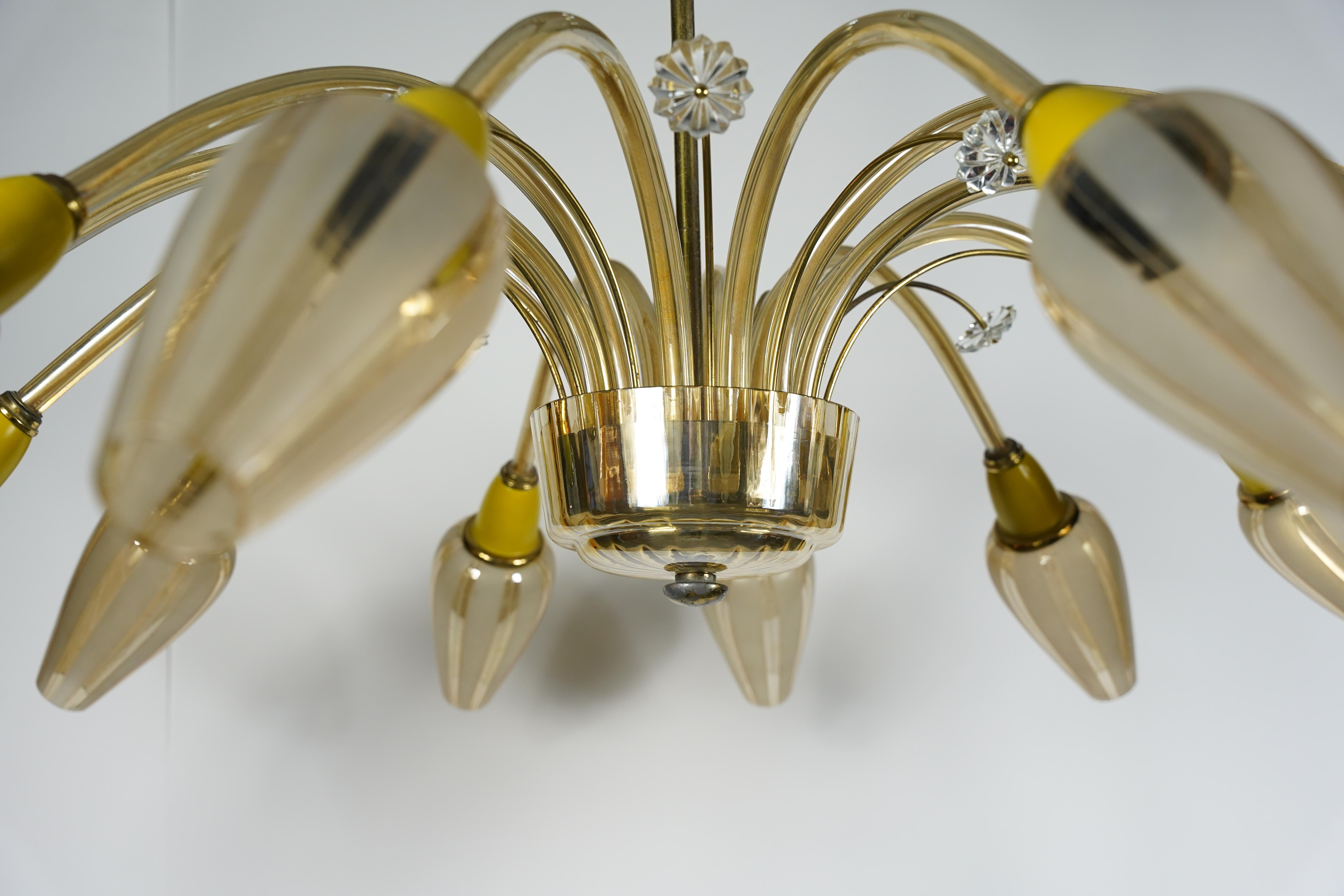 Lampadario italiano Stilnovo Sputnik, Italia, 1950 in vendita 6