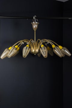 Italian Stilnovo Sputnik Chandelier, Italy, 1950