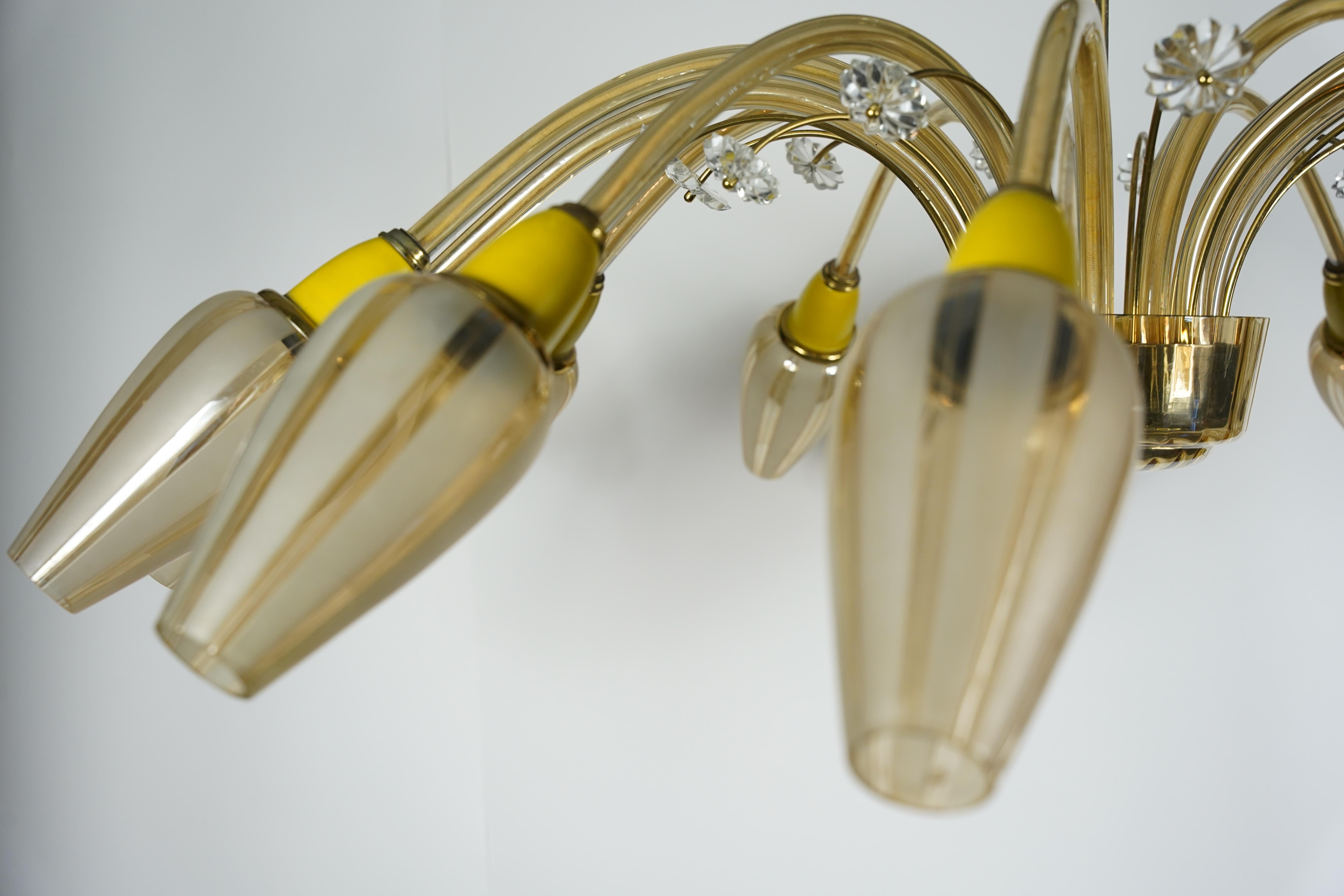 Lampadario italiano Stilnovo Sputnik, Italia, 1950 in vendita 15
