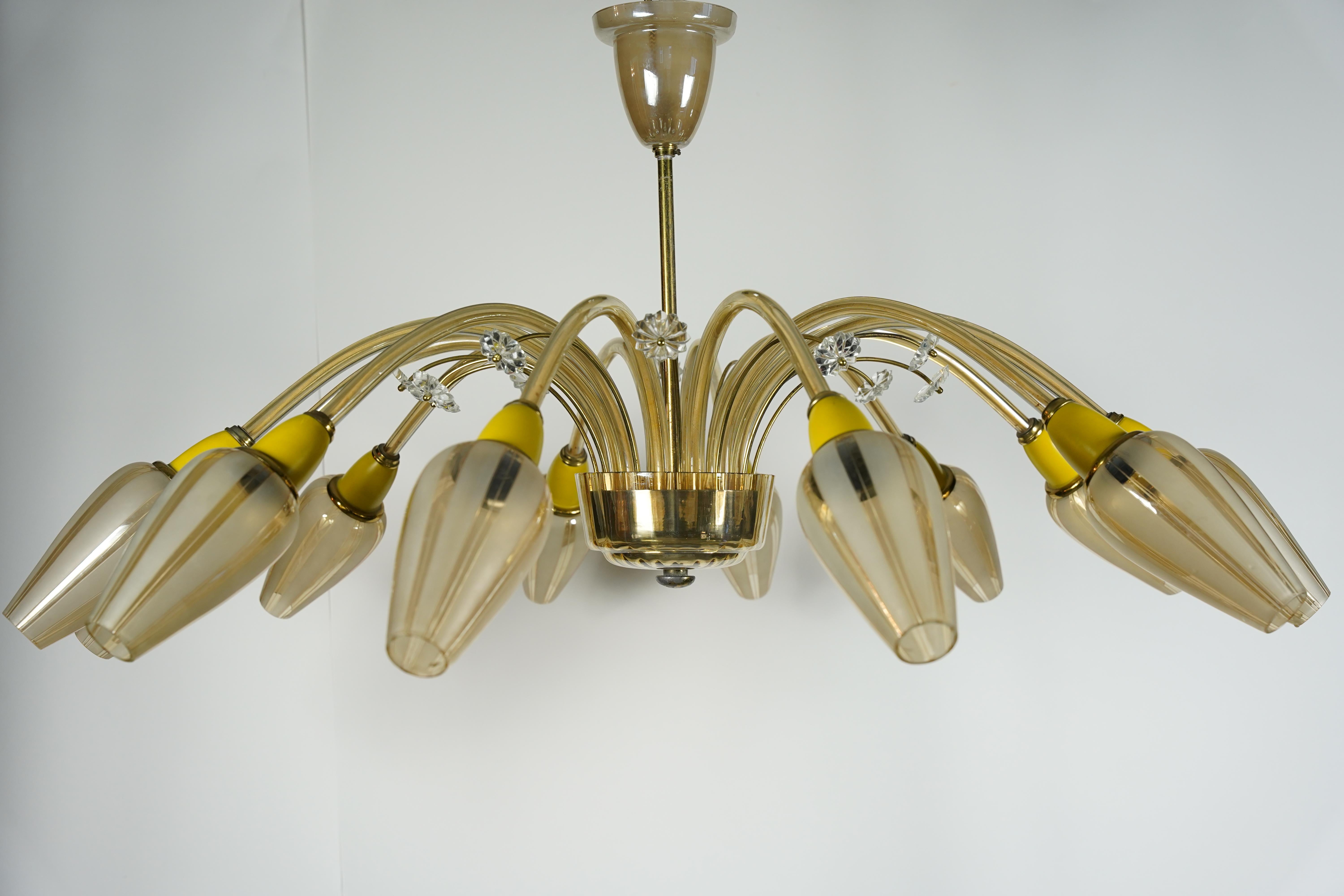 Lampadario italiano Stilnovo Sputnik, Italia, 1950 in vendita 20