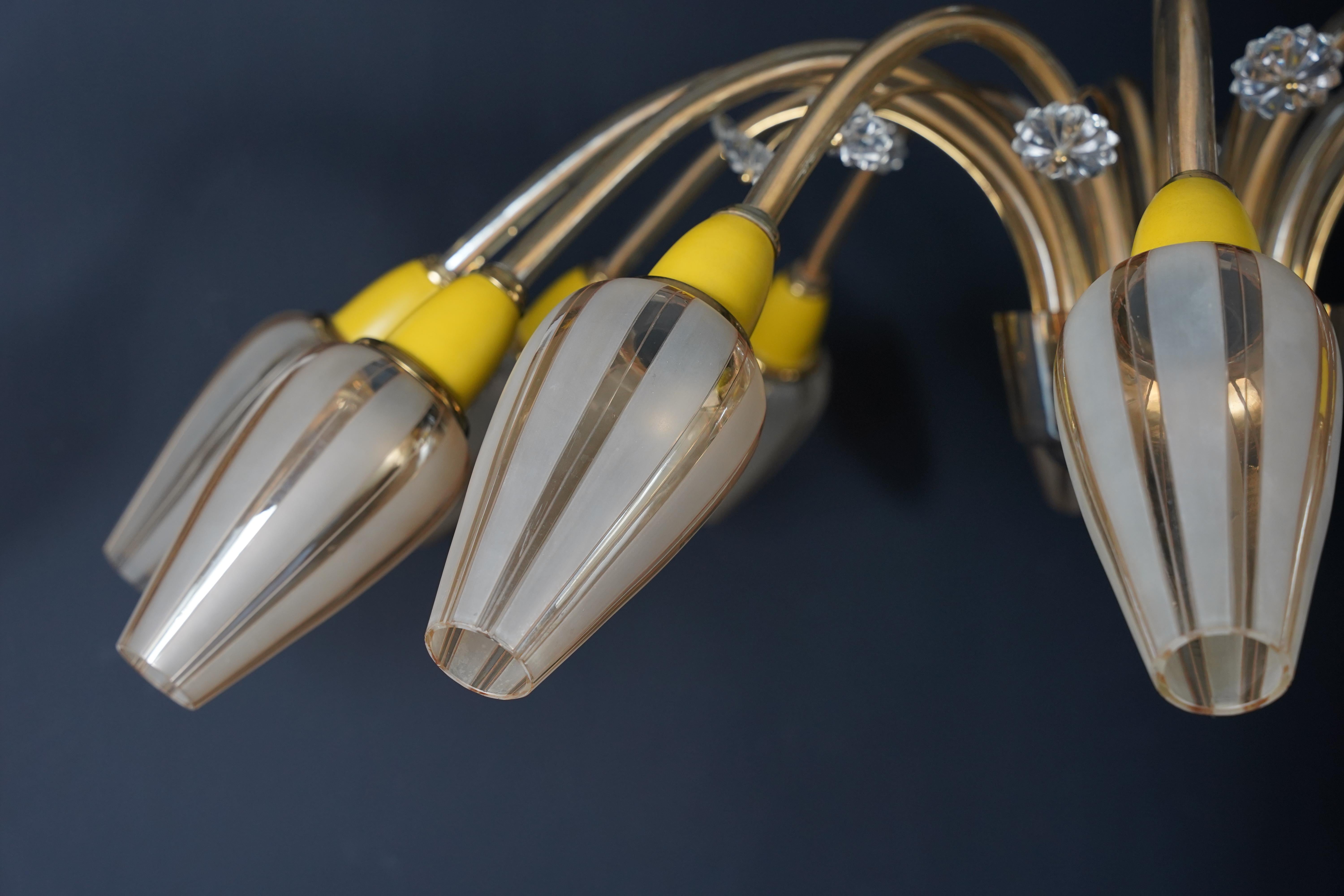Lampadario italiano Stilnovo Sputnik, Italia, 1950 In condizioni buone in vendita a Bronx, NY