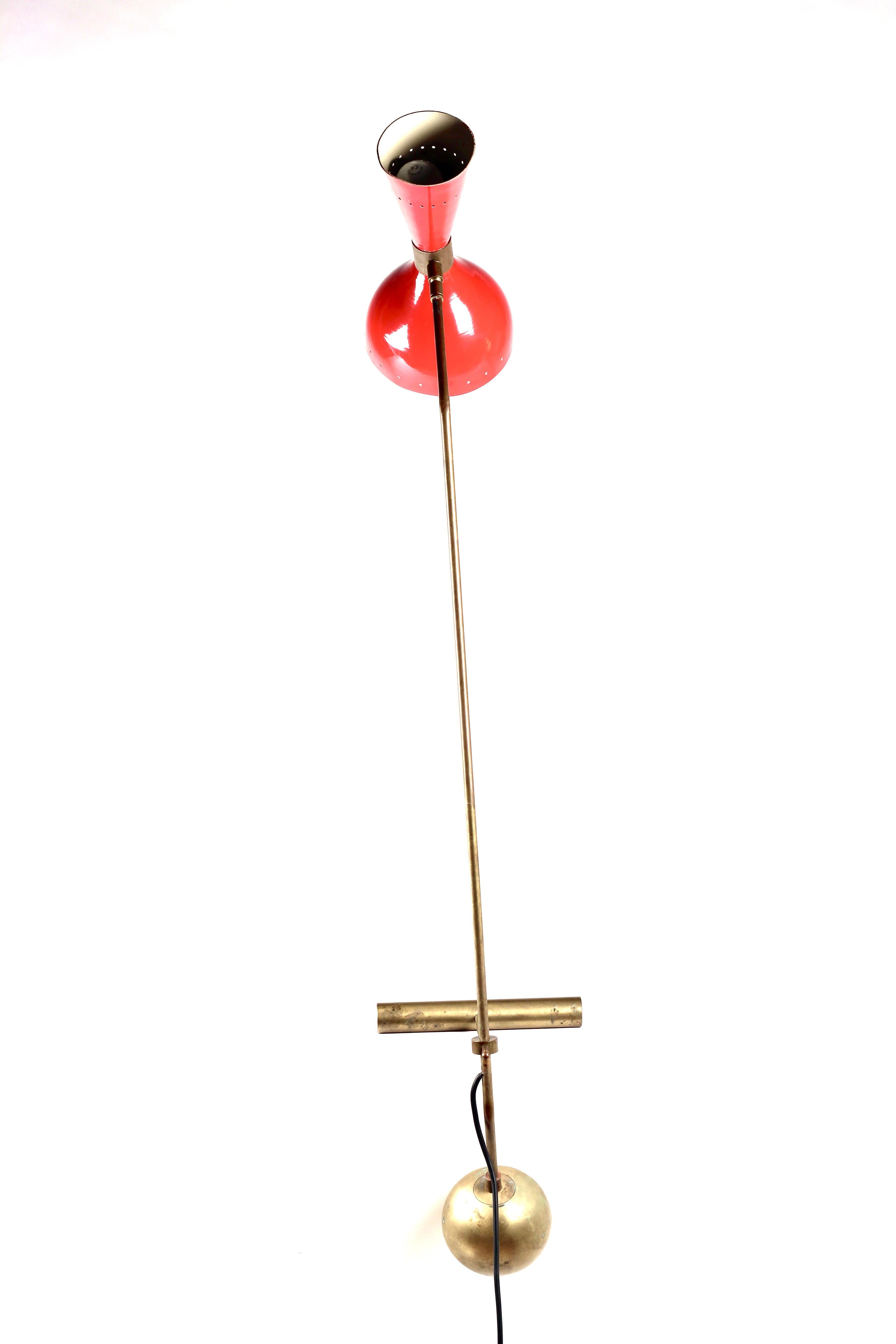 Ferronnerie Lampe de bureau italienne à contrepoids de style Stilnovo, Ligurie, années 1950 en vente