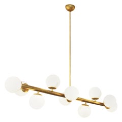 Italian Stilnovo Style Mid-Century Manner Ceiling Pendant Chandelier