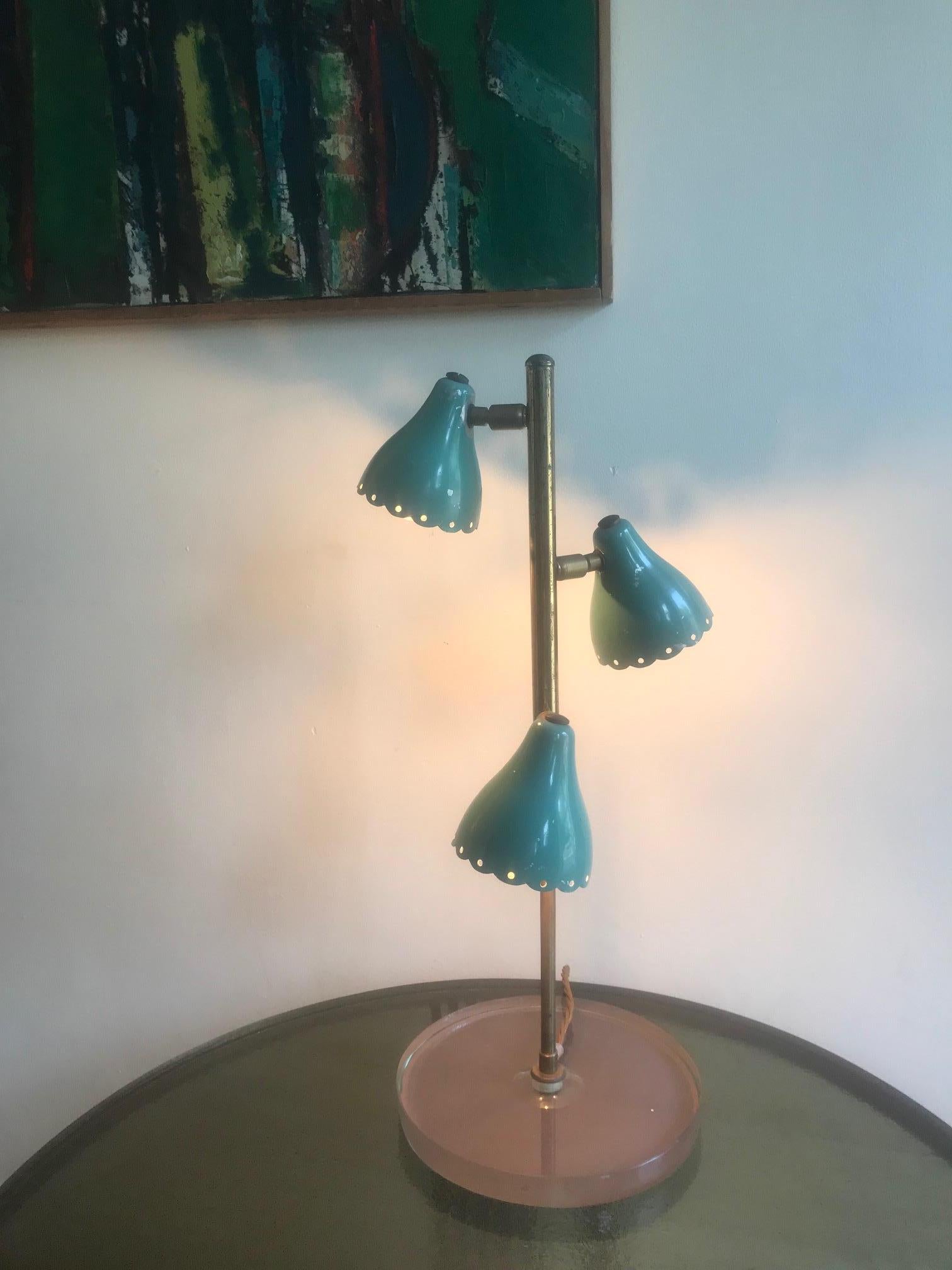 Mid-Century Modern Italian Stilnovo Style Table Lamp