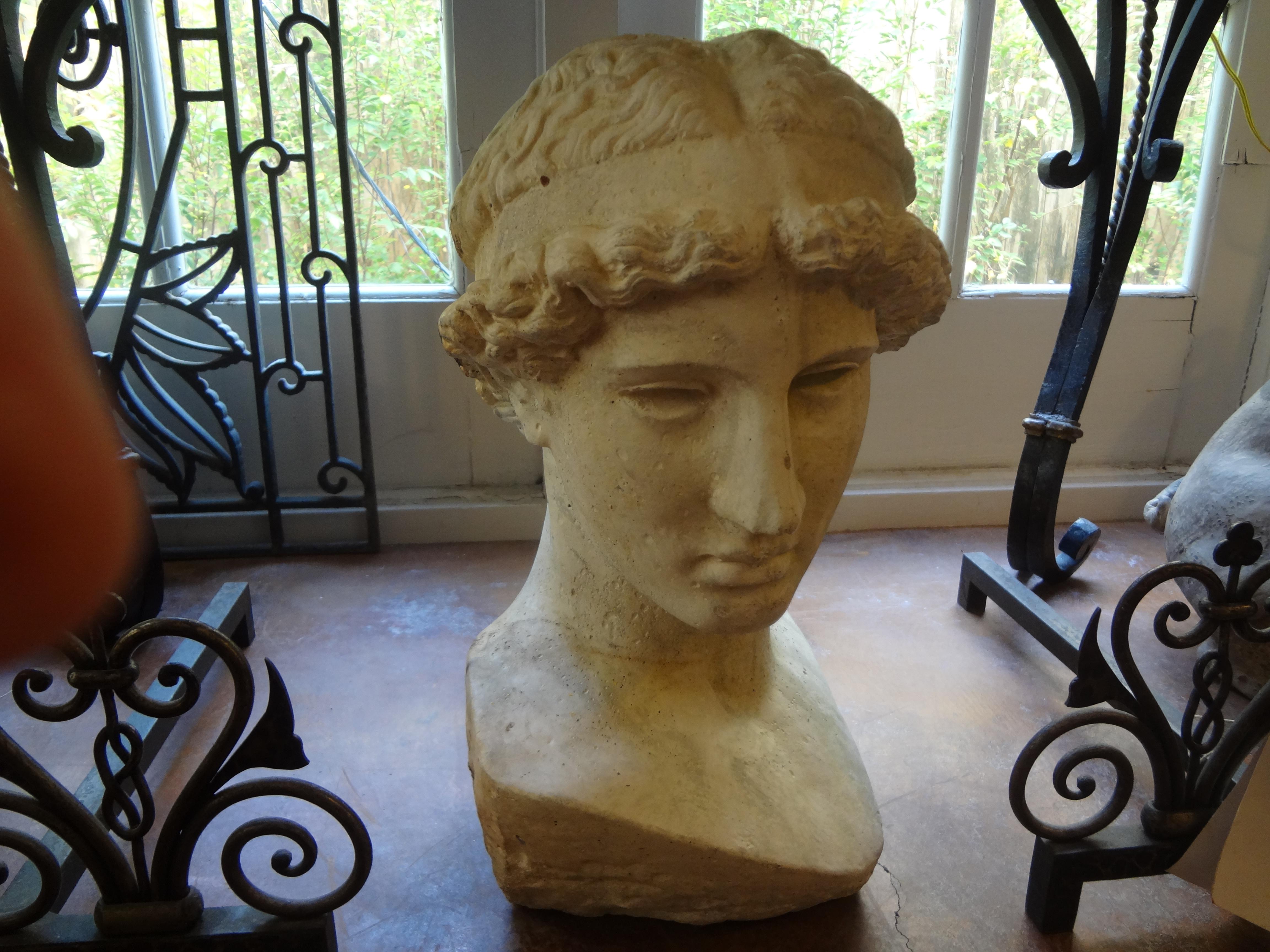 Italian Stone Bust of a Classical Roman 1