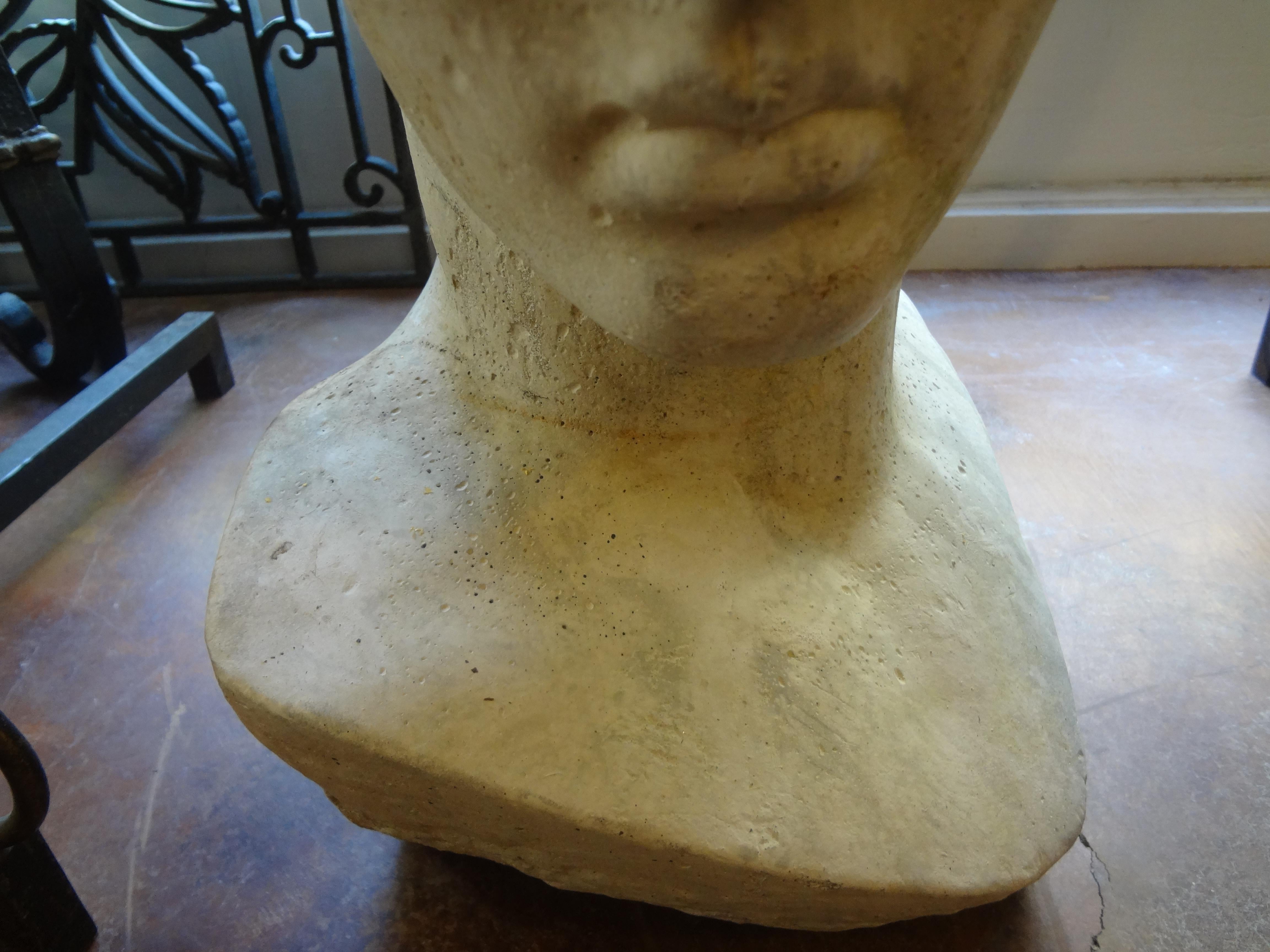 Italian Stone Bust of a Classical Roman 3
